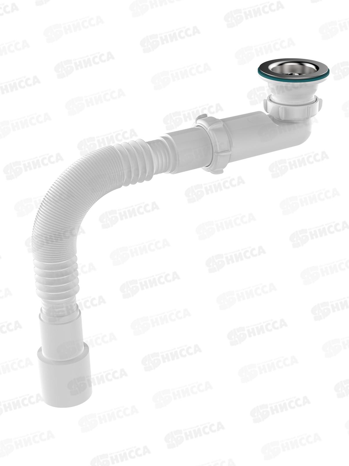 Сифон универсальный низкий 85мм с гт 1 1/2х40/50, V134  *45