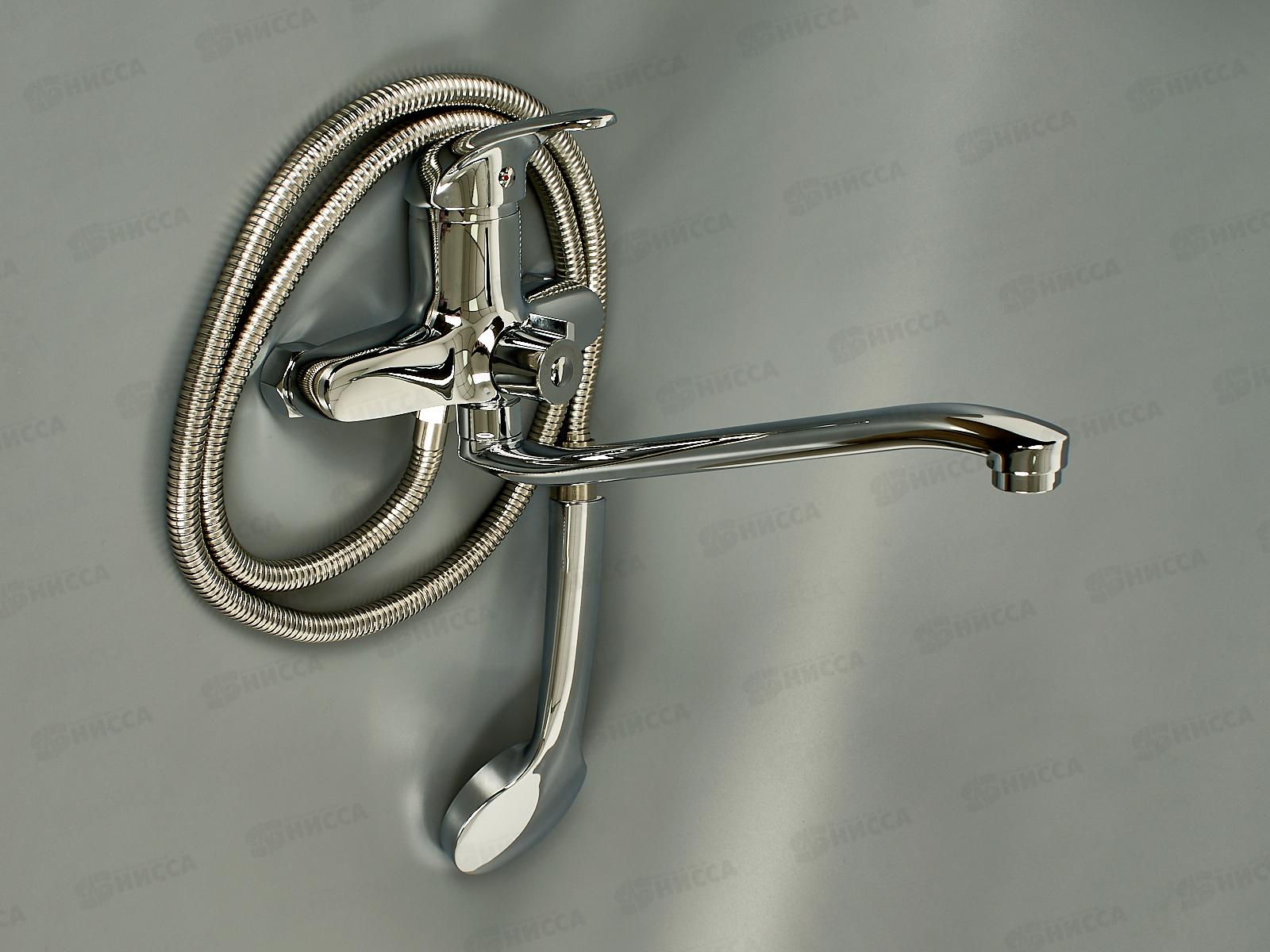 Смеситель д/ванны длин.излив перекл.в корпусе, хром, EM2203  *10