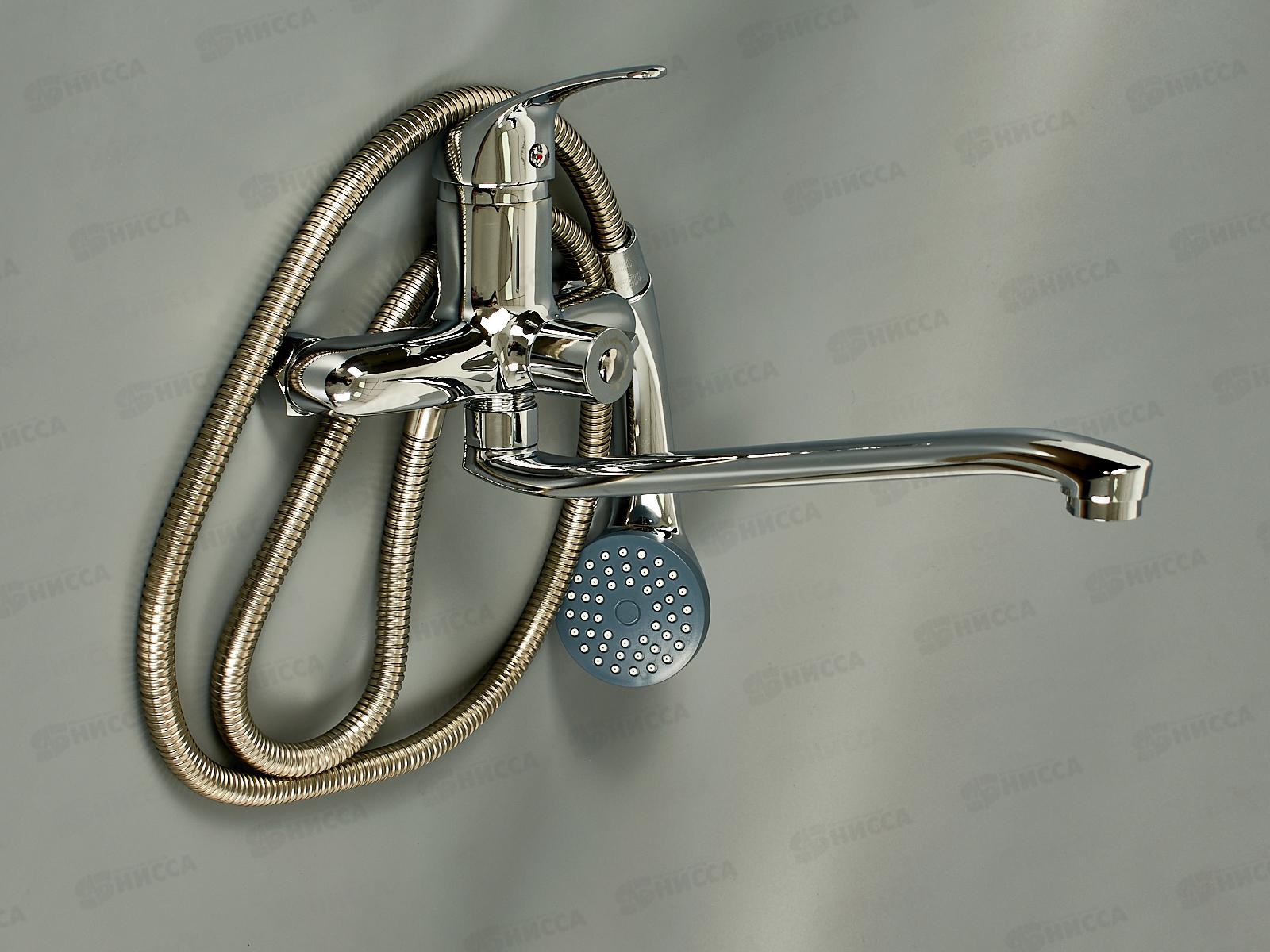 Смеситель д/ванны длин.излив перекл.в корпусе, хром, EM2216  *10