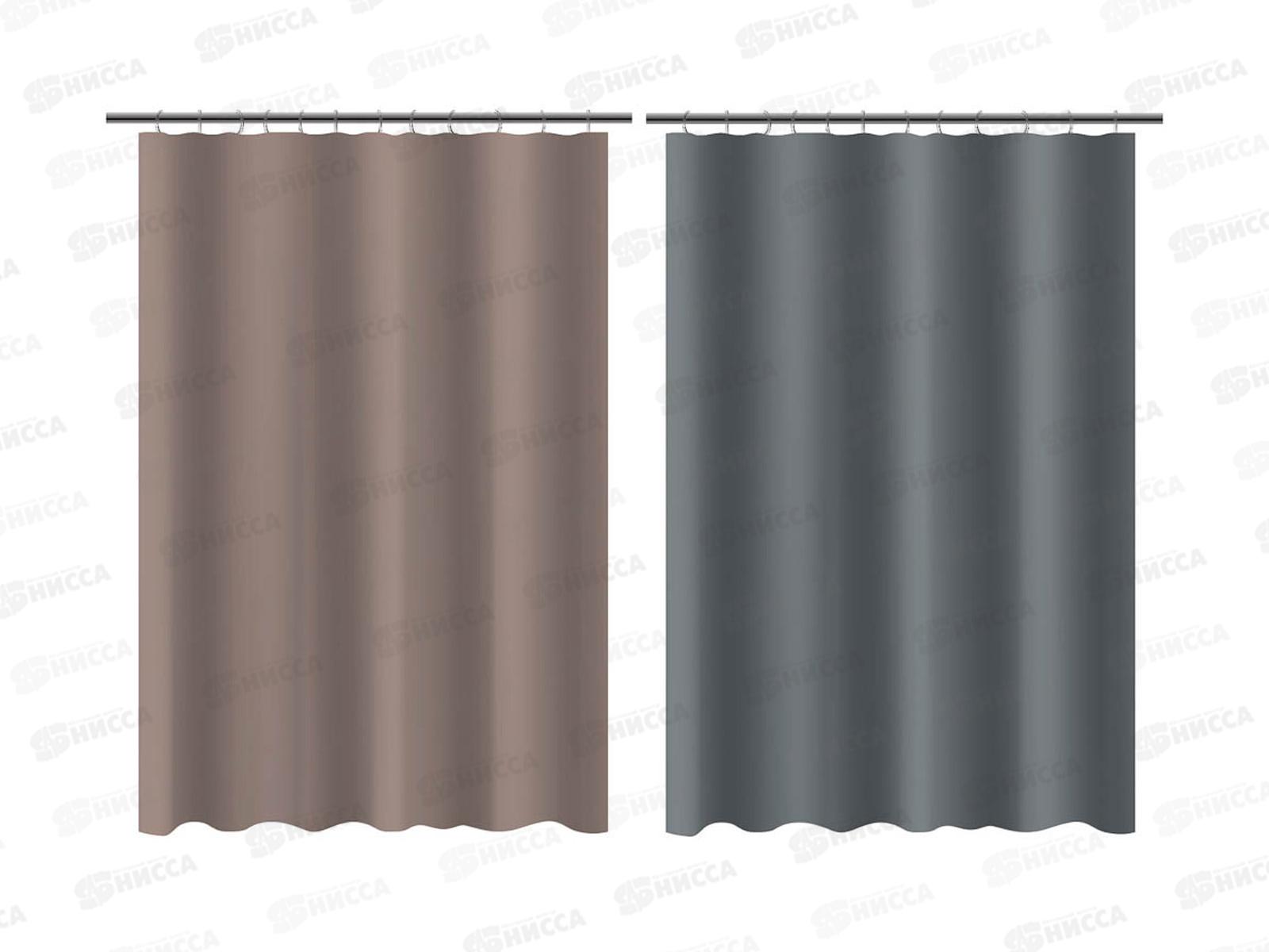 Штора д/ванной 461621 VETTA &quotФора&quot 180см, с утяжелителем, 2 цвета  г