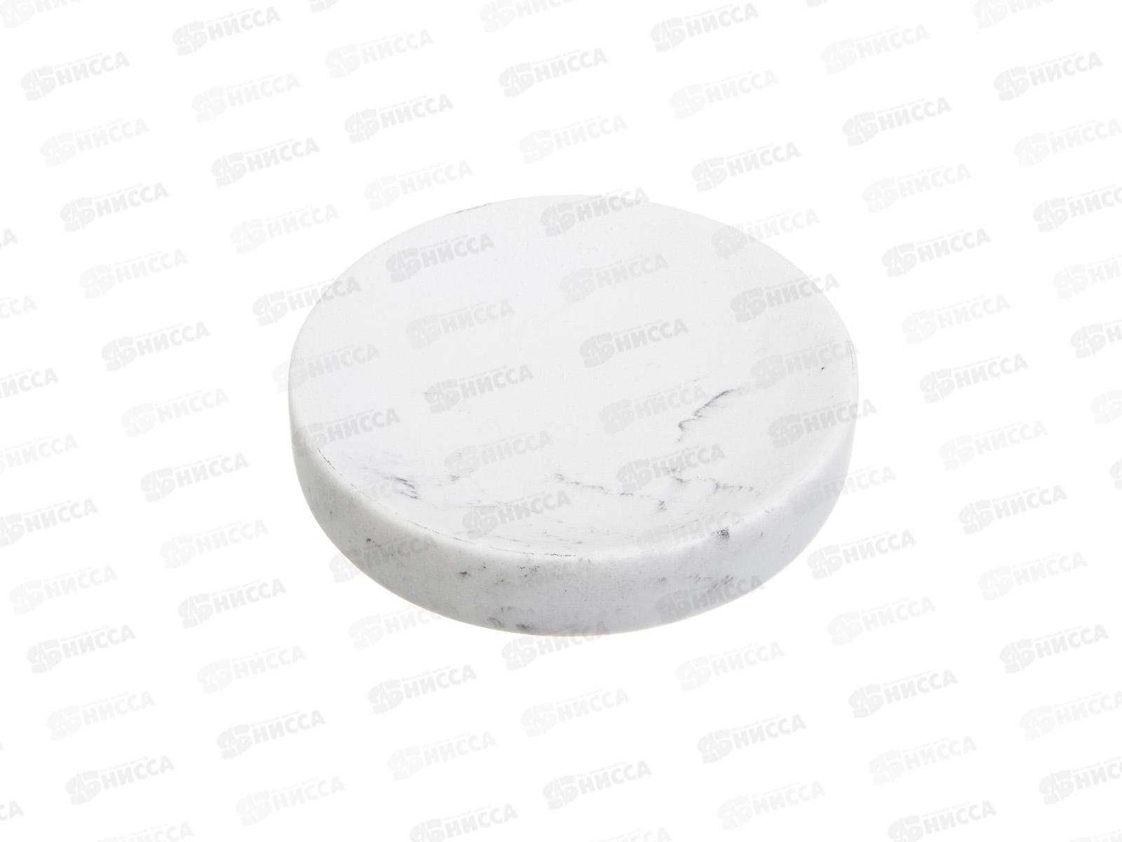 Мыльница &quotМрамор&quot Vetta (полирезин), 11х11х2,1см, бело-серый 463-559 г