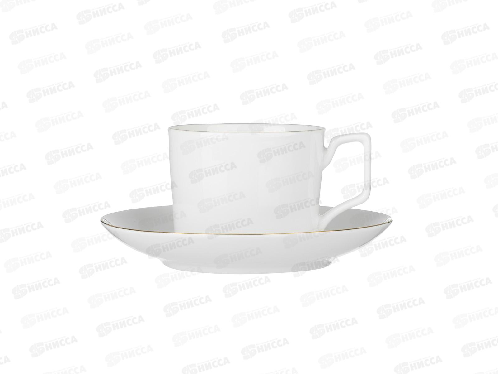 Набор чайный 2пр. Белый с золотой отводкой MILLIMI, 240мл, фарфор, 802-526 г