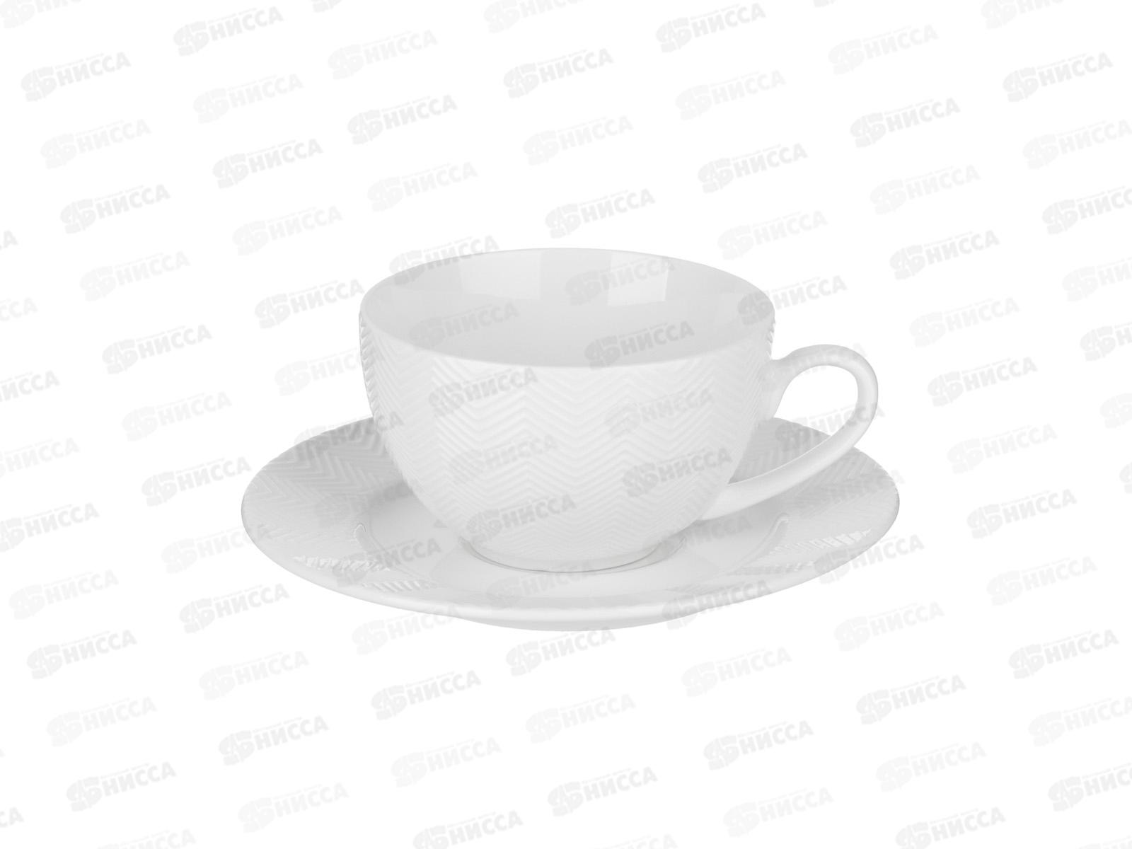 Набор чайный 2пр. Белый рельеф MILLIMI, 230мл, фарфор, 802-541 г