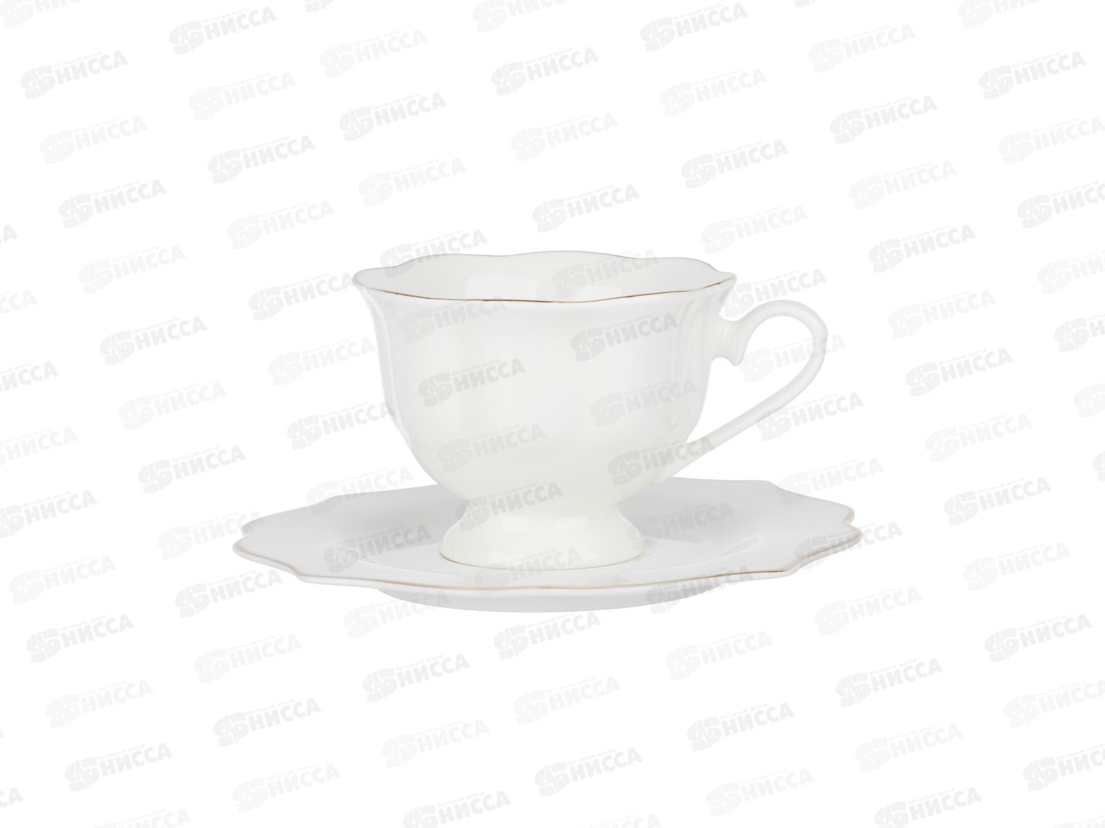 Набор чайный 2пр. Лаура с золотой отводкой MILLIMI, 175мл, фарфор, 802-555 г