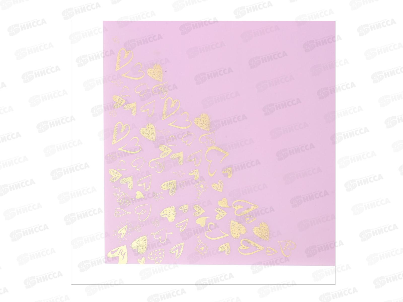 Пленка матовая с рис, цвет сирен 58*58см 3811919