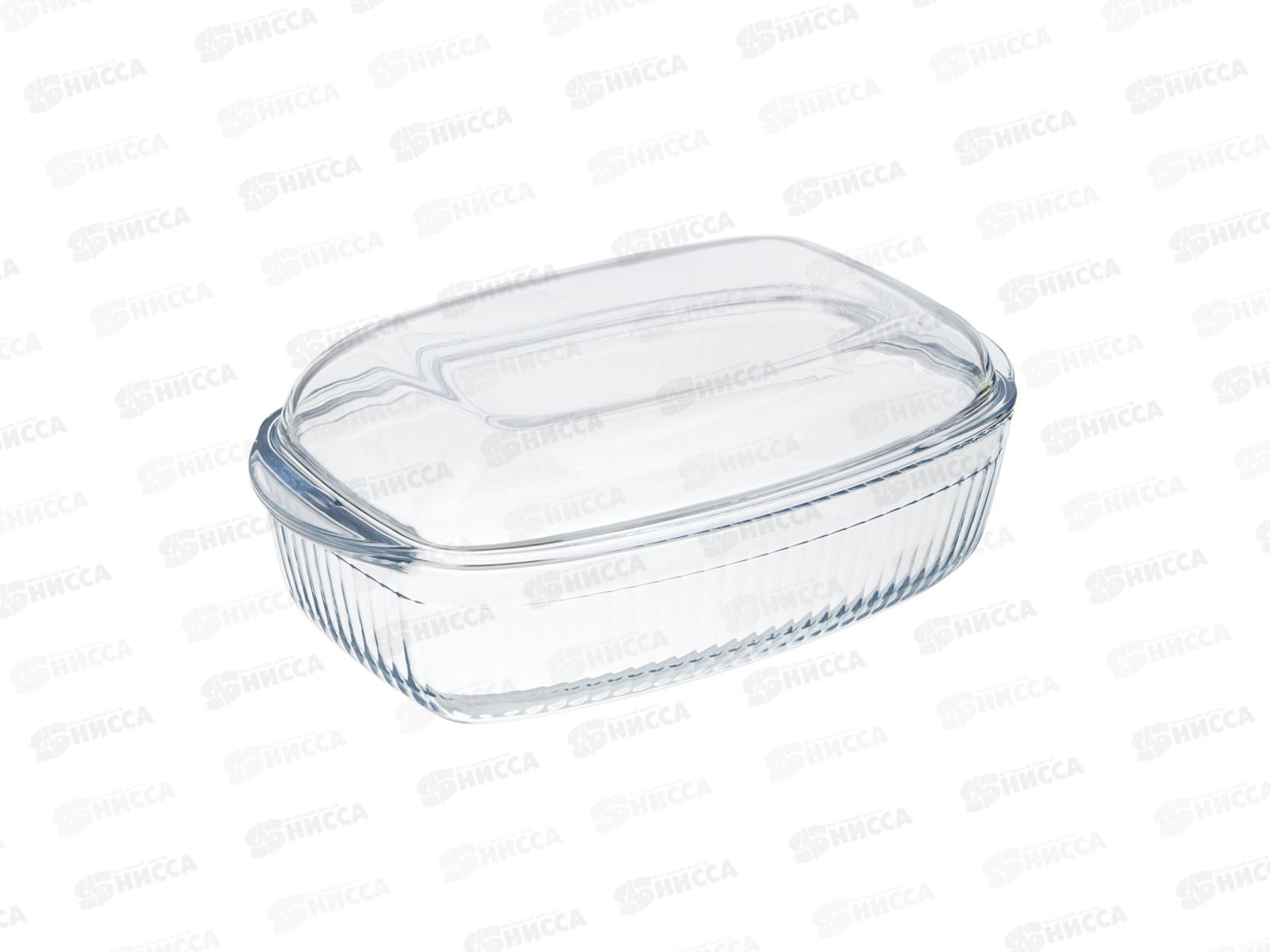 Утятница жаропрочная 4,5л рельеф, стекло 37х22х9см SATOSHI 825-050  г