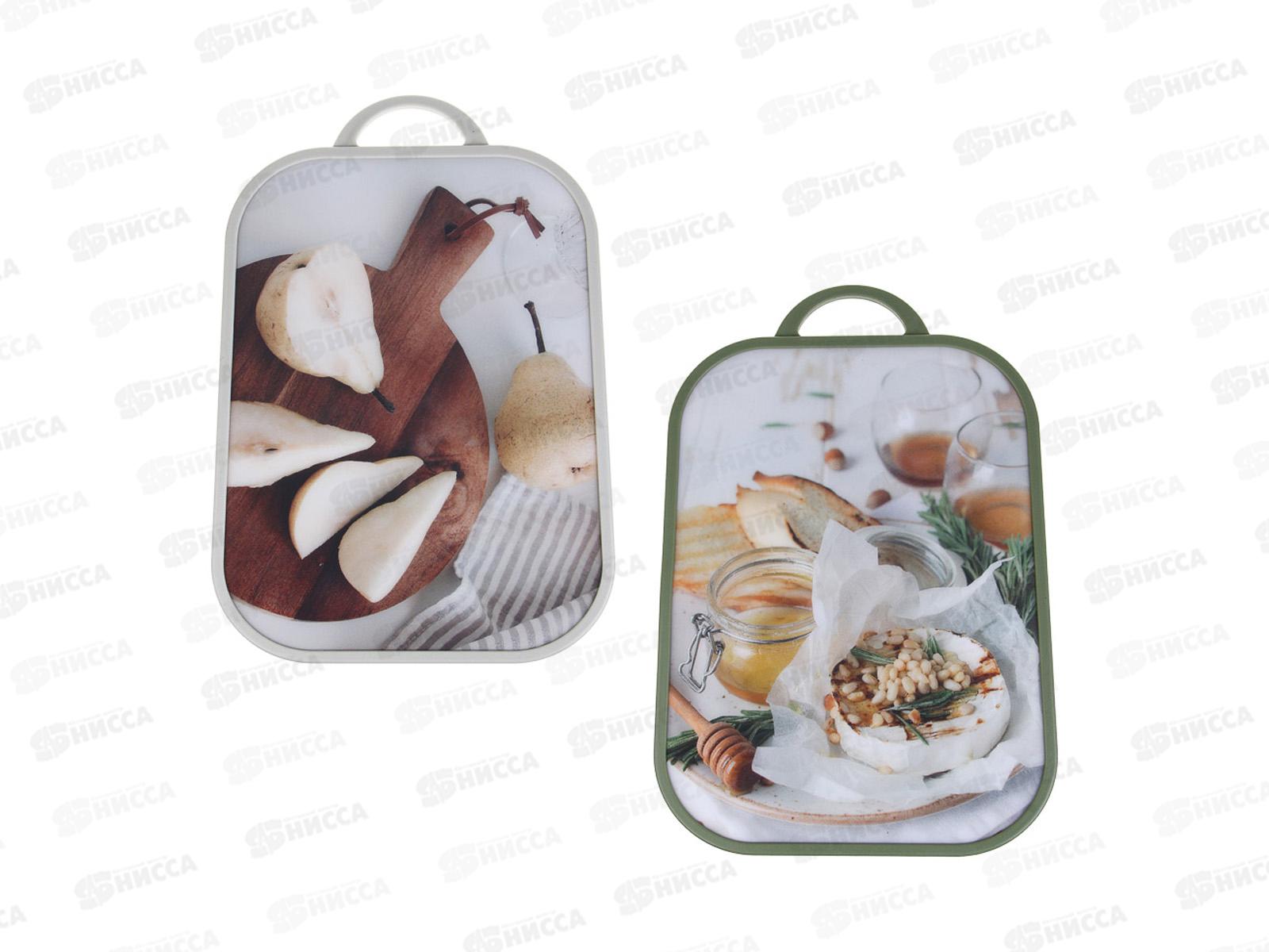 Доска разделочная 37х25х1,2см VETTA полипропилен, 2 диз. 852-160    г