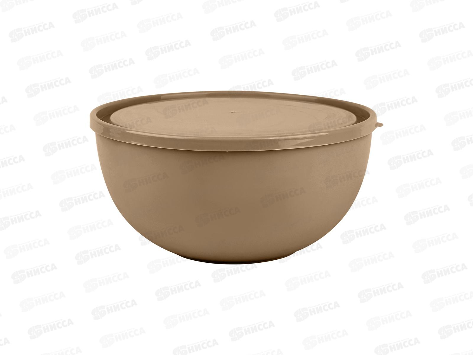 Салатник &quotGalaxy&quot 2,5л с крышкой шоколадный мокко, РТ185510015 *32