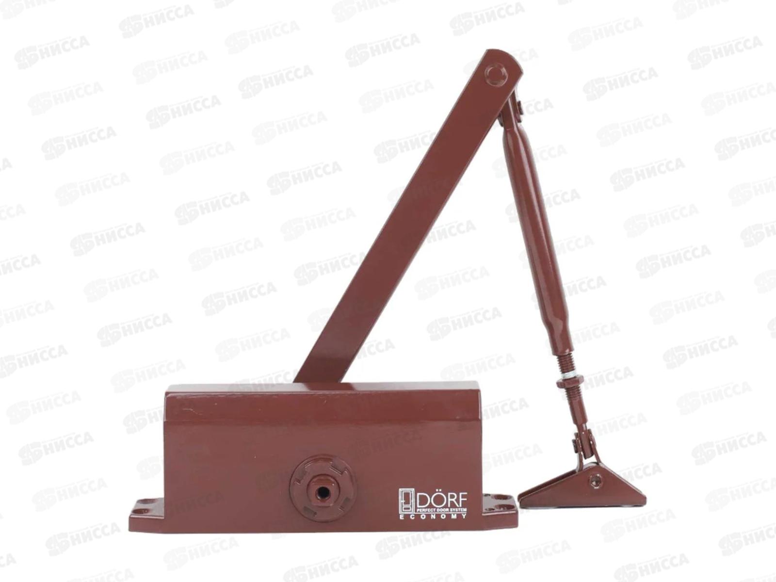 Доводчик дверной DORF Economy до  80кг, коричневый, L8223