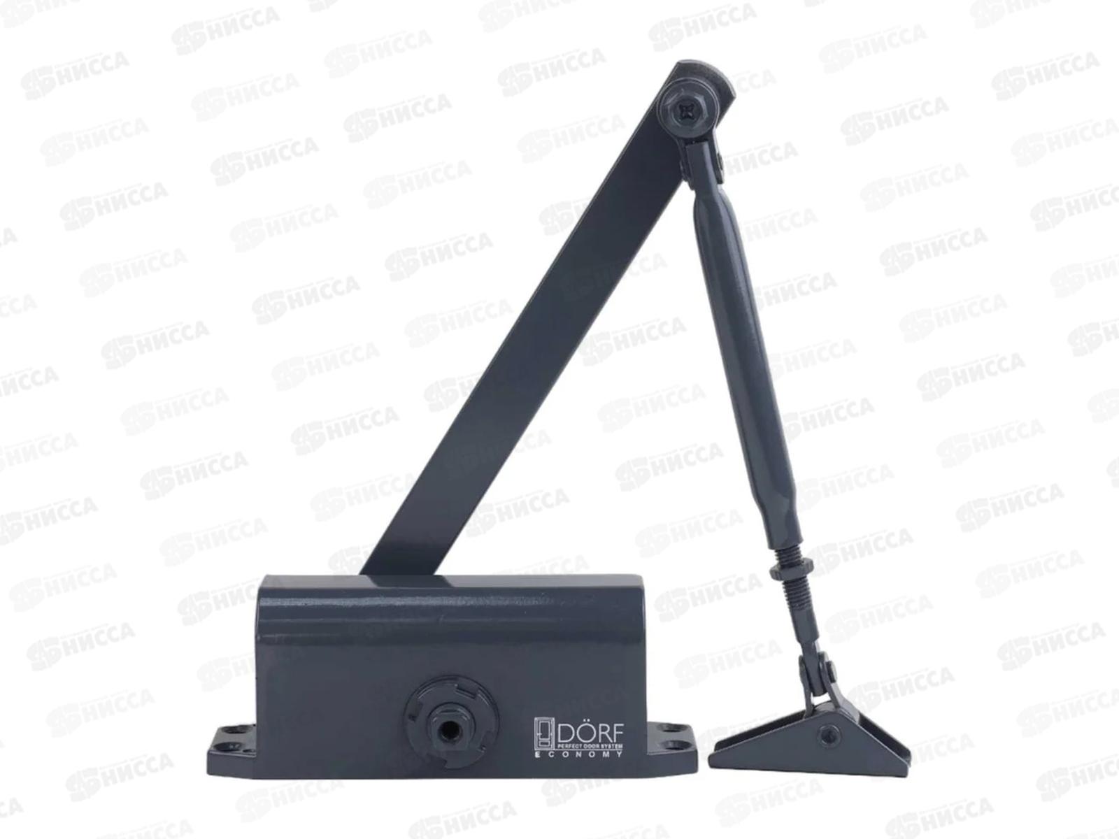 Доводчик дверной DORF Economy до  45кг антрацит, L8222