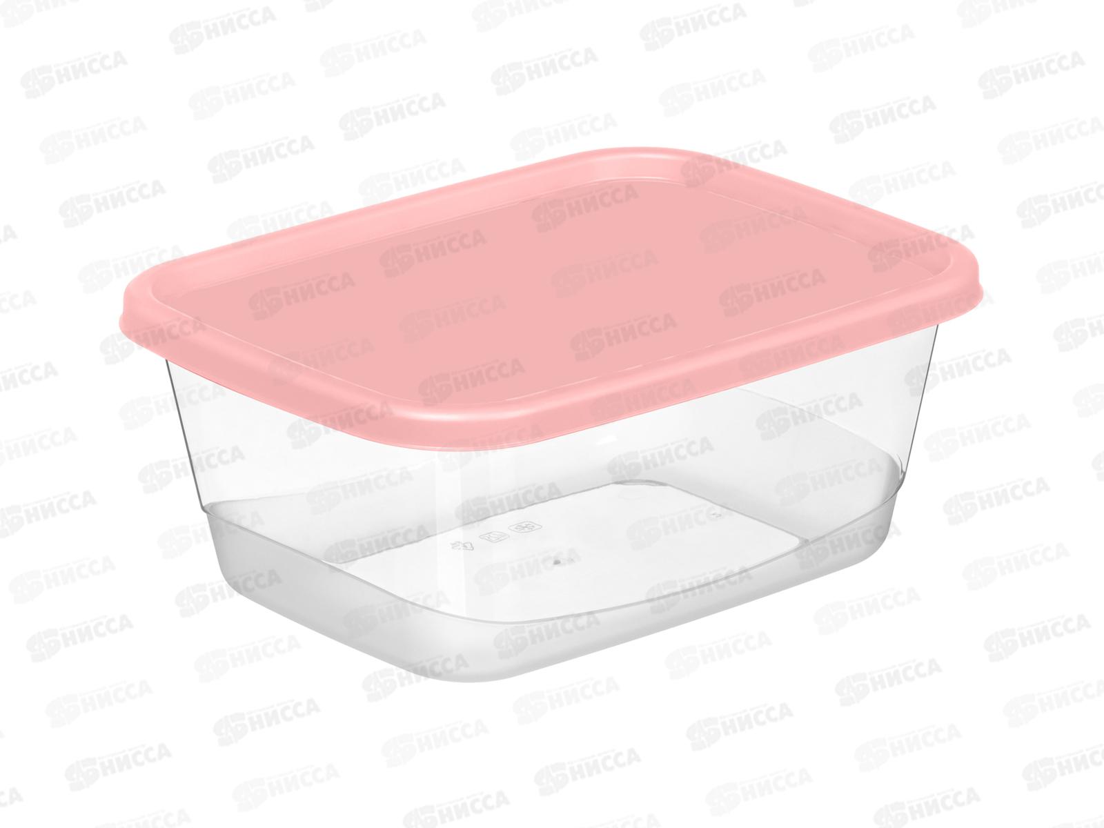 Контейнер д/прод. 0,85л прямоугольный розовый 223152008/04