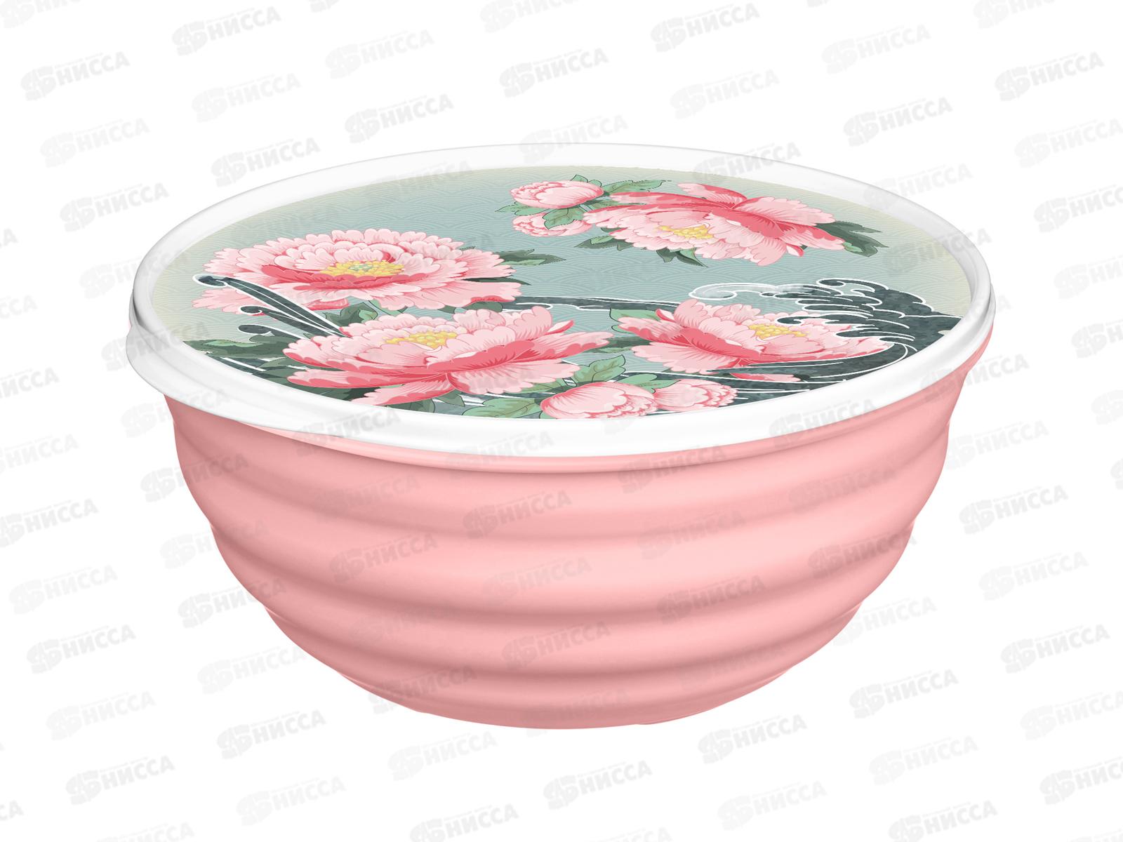 Миска 3,2л Latina с/к с декором &quotСад пионов&quot розовый 223152408/04
