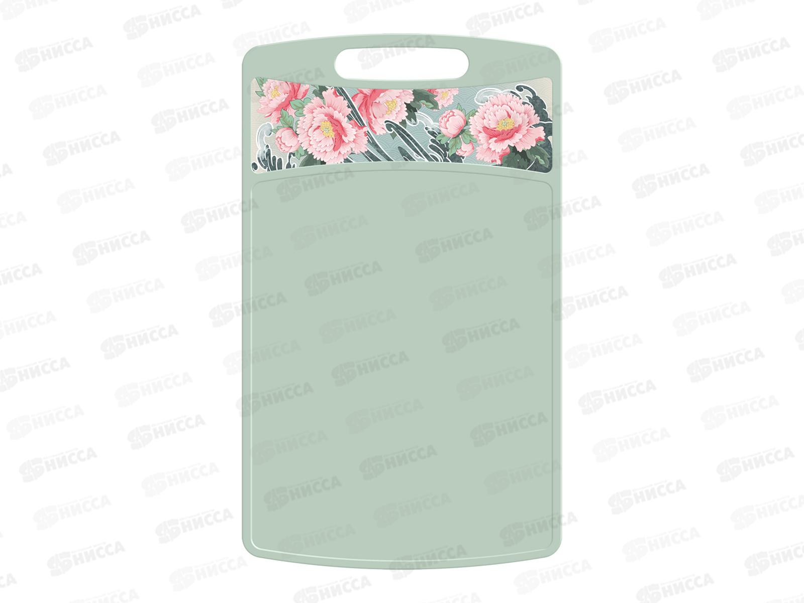 Доска раздел &quotBergamo&quot прямоуг 335*220*4мм &quotСад пионов&quot 223153017/03