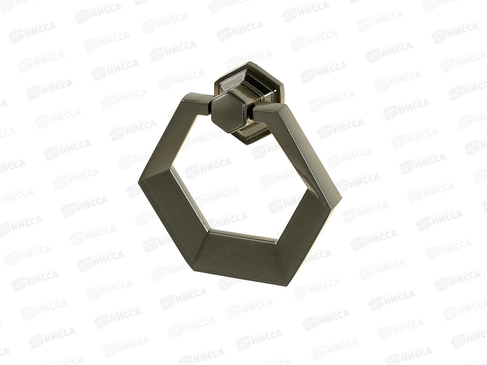 Ручка мебельная кнопка шестиугольник серый (066314)  Ж