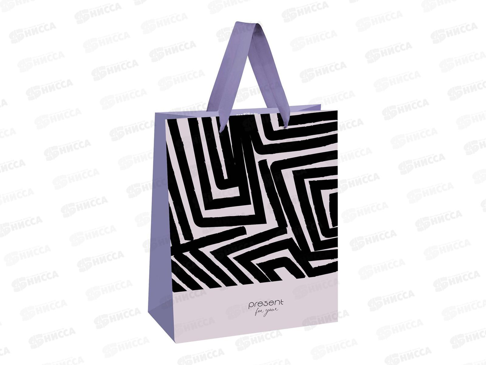 Пакет подарочный 18*23*10см MESHU &quotBlack stripes&quot, MS_66124 *12