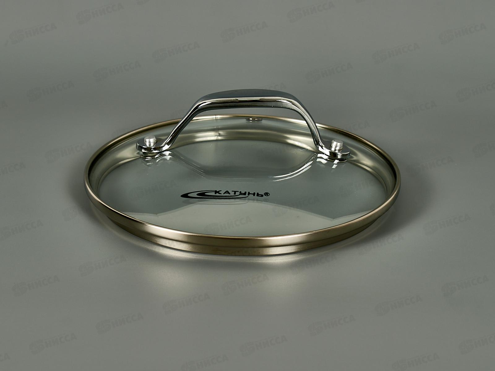 Крышка 16см стекл с мет. ободком и пароотвод КТ-016-РК