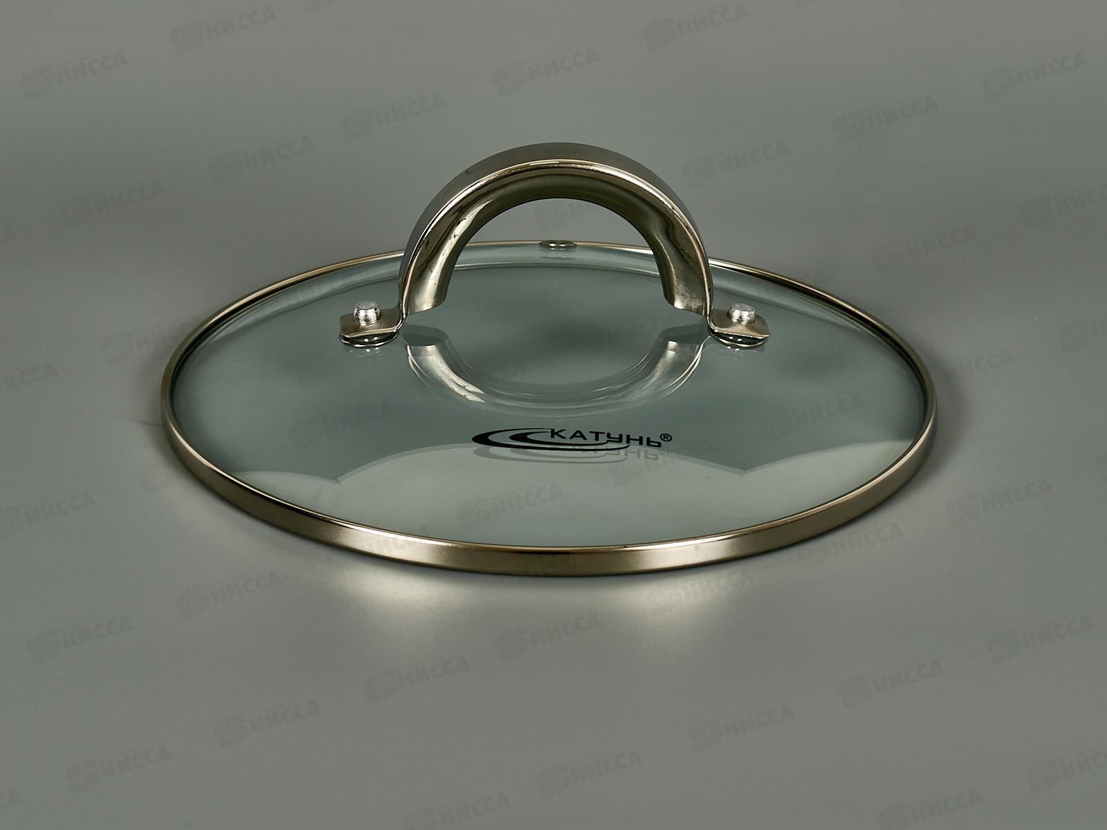 Крышка 18см стекл с мет. ободком и пароотвод КТ-018-РК