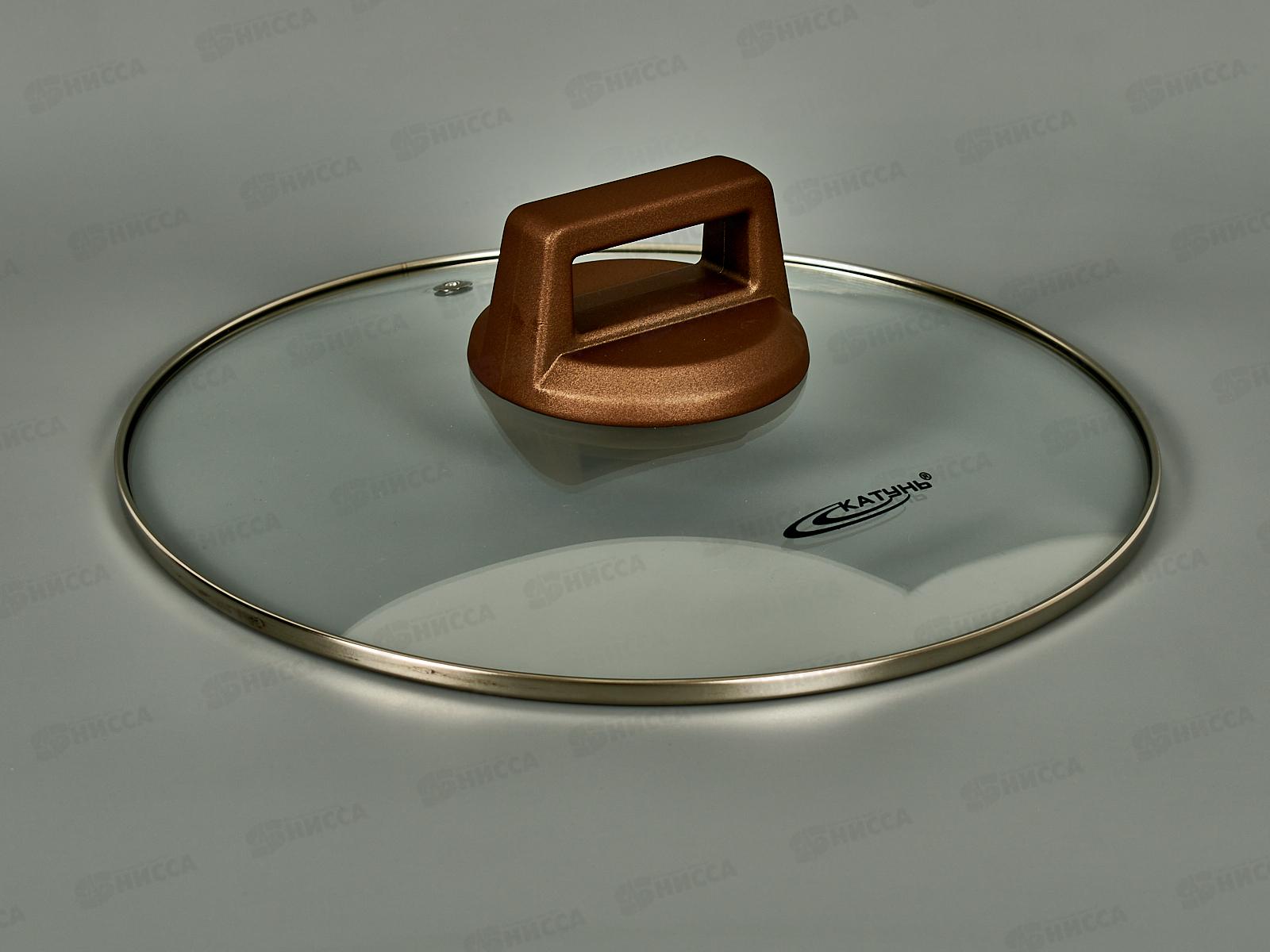 Крышка 24см стекл с мет. ободком и пароотвод КТ-024-РК