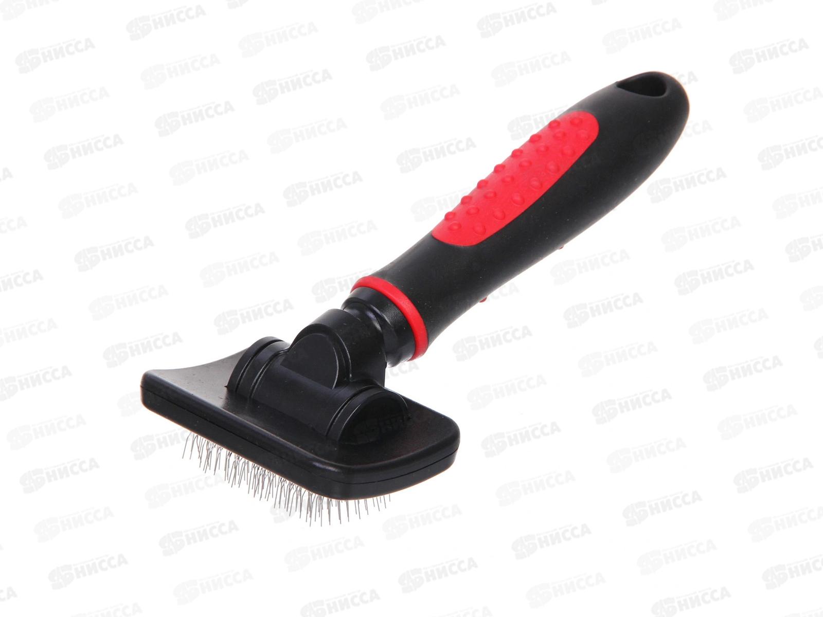 Расческа-пуходерка &quotПрофф-мой БРО&quot красный/черный 521-195  *12