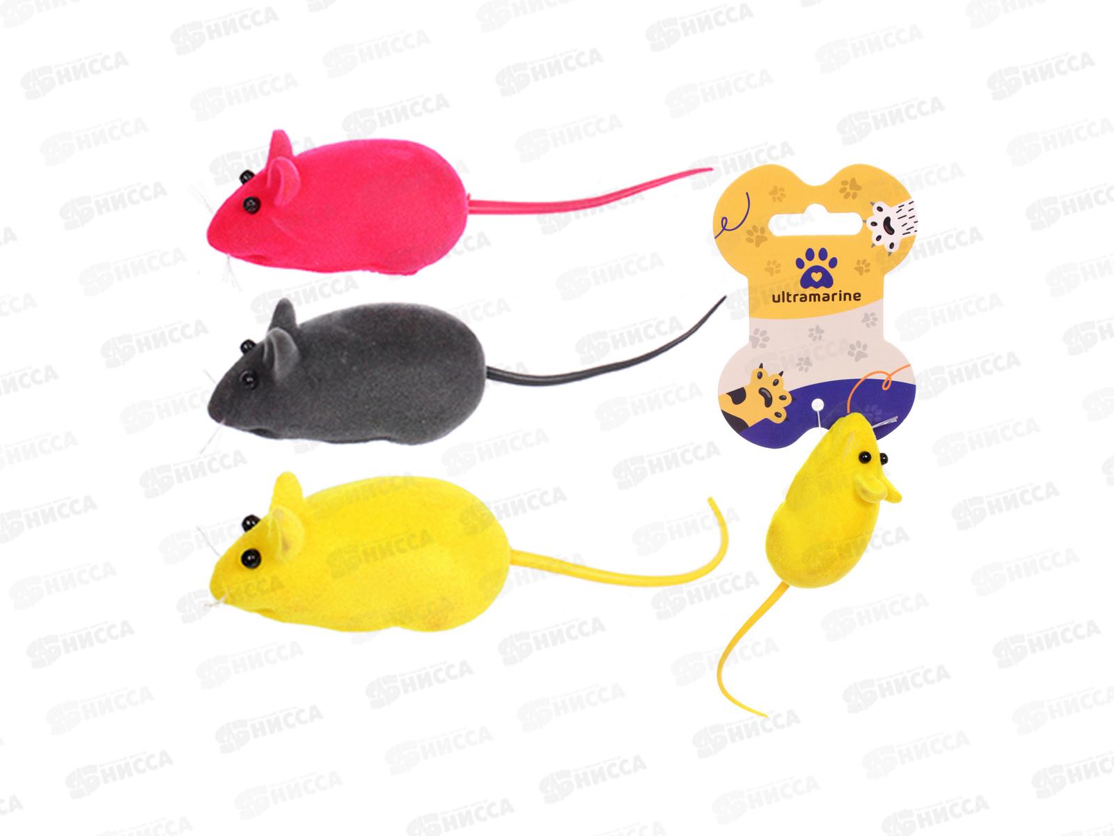 Игрушка-мышка для коше &quotЦепкие лапки&quot 3 цвета, 684-0415  *12