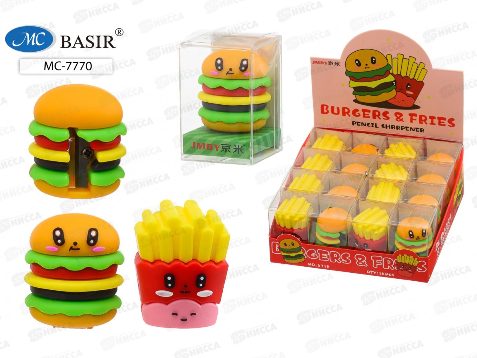 Точилка Basir Фас Фуд  пласт., асс.МС-7770*60