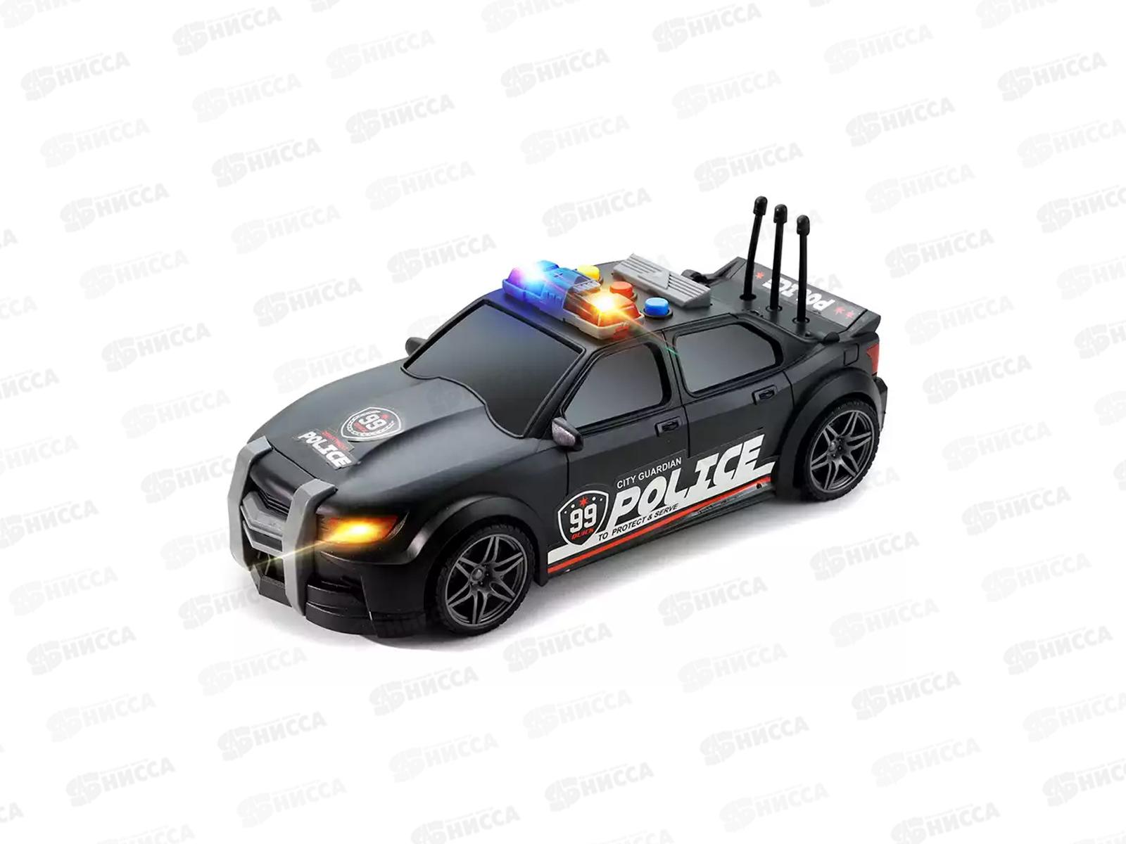 Машина инерц. JS124C Полиция, свет/звук в коробке   гб