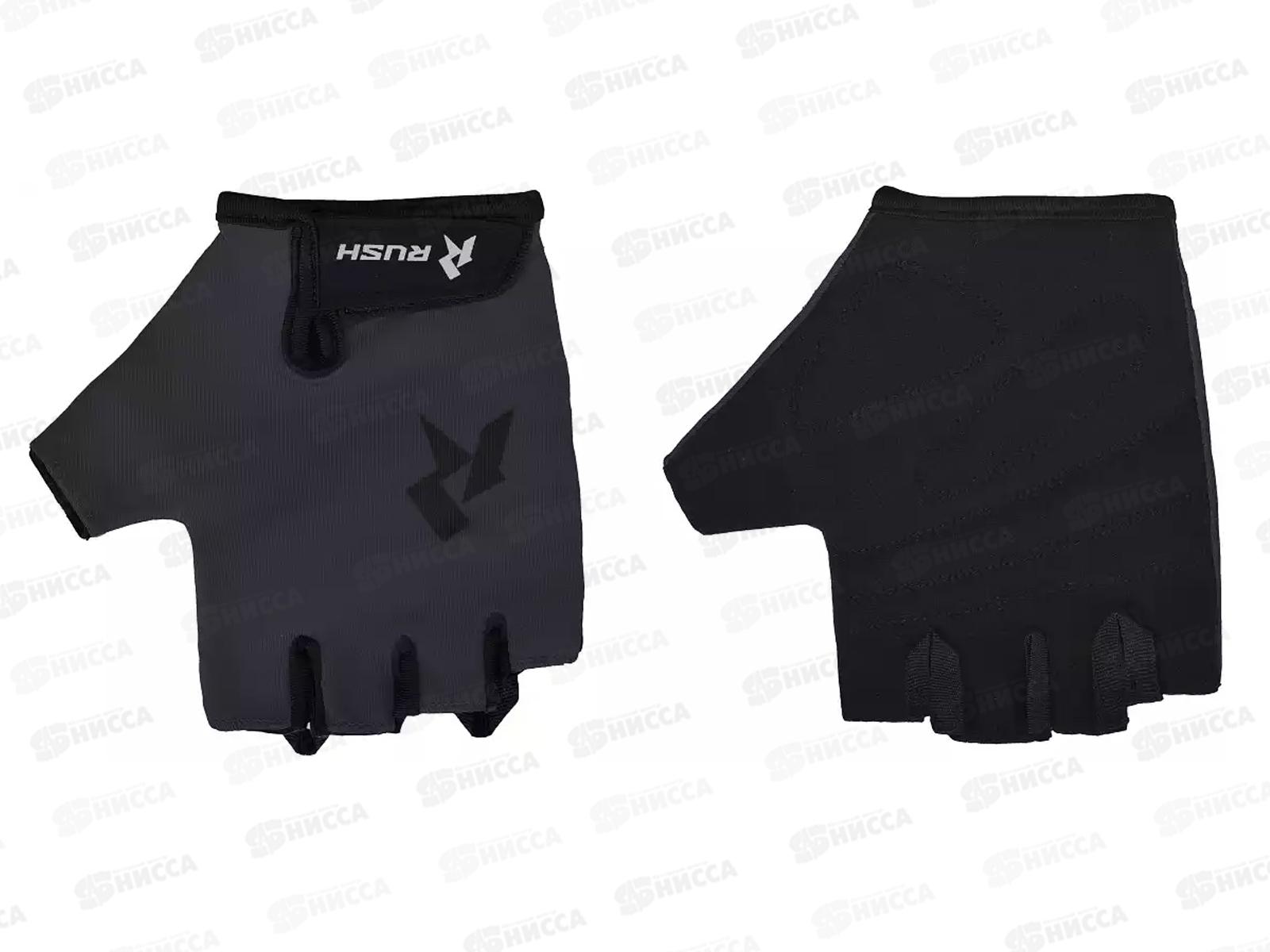 Велоперчатки RUSH HOUR STANDART р.XL графит, SB-01-8212, 385168  гб