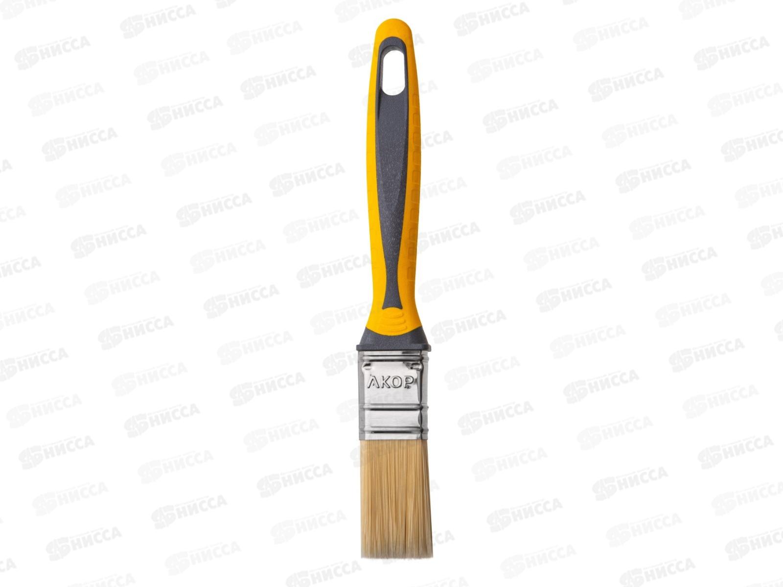 Кисть Профи для эмалей  25*10мм, двухкомпонентная ручка, нержавеющая сталь, (16225010)  *110