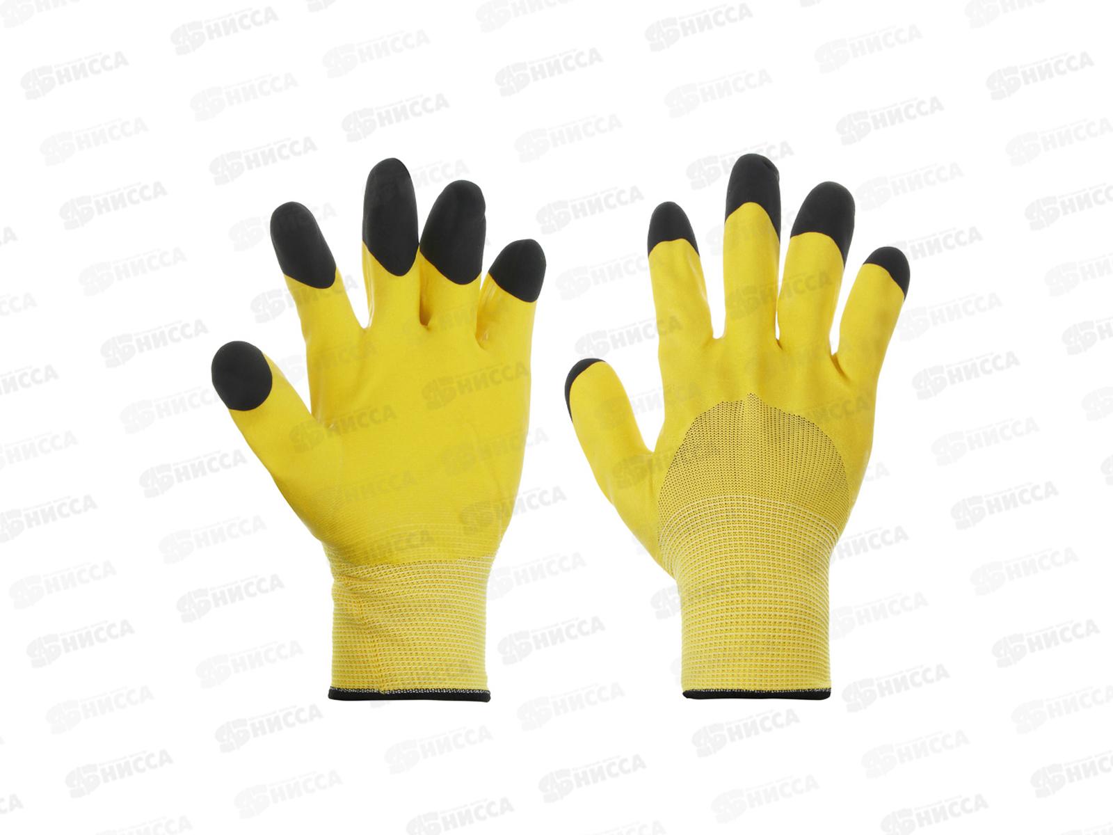 Перчатки садовые латексный двойной полуоблив р-9 25см 180-020 г