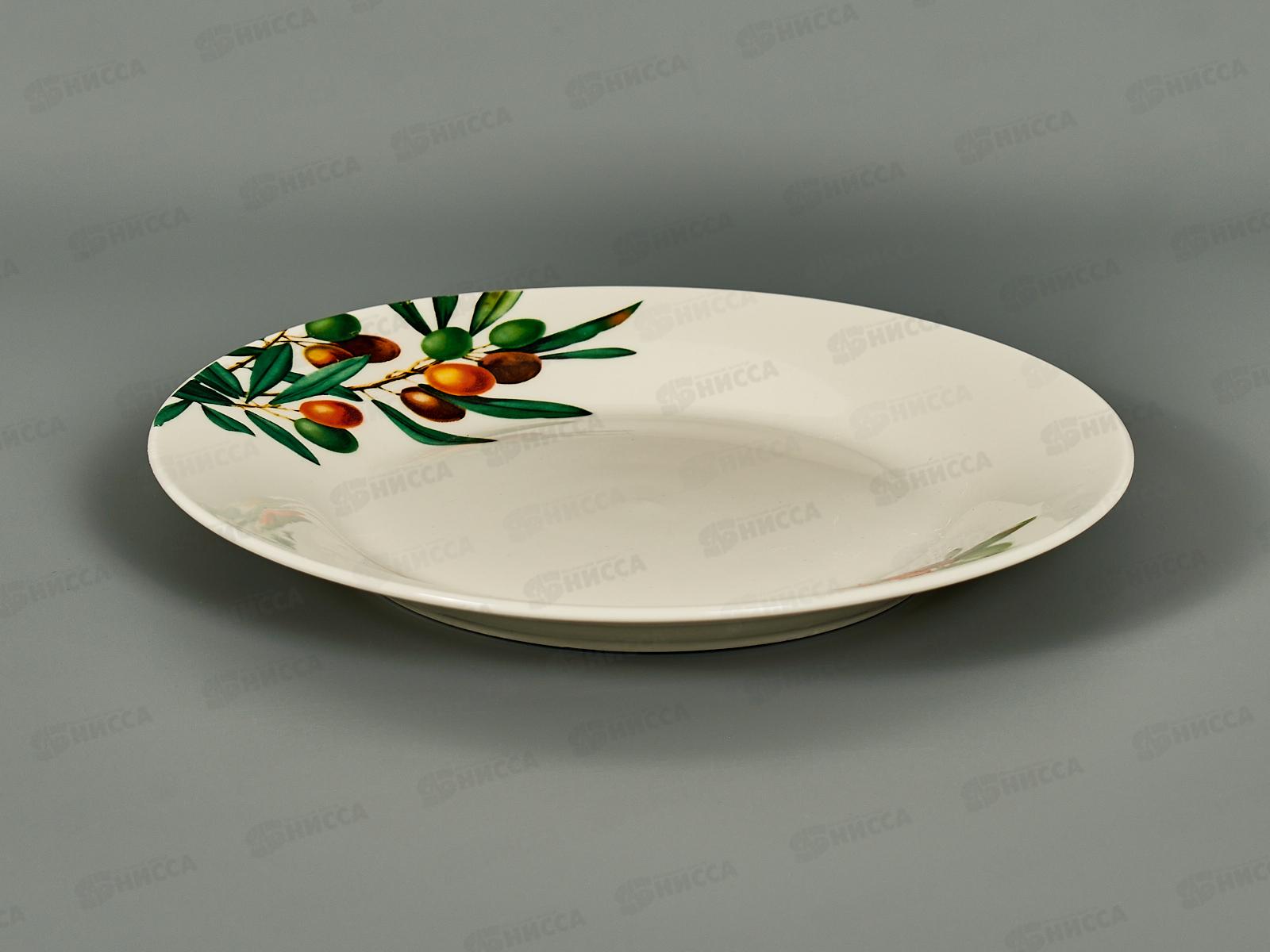 Тарелка плоская круглая d-17,5см Оливки (12/96) т7-19213ц