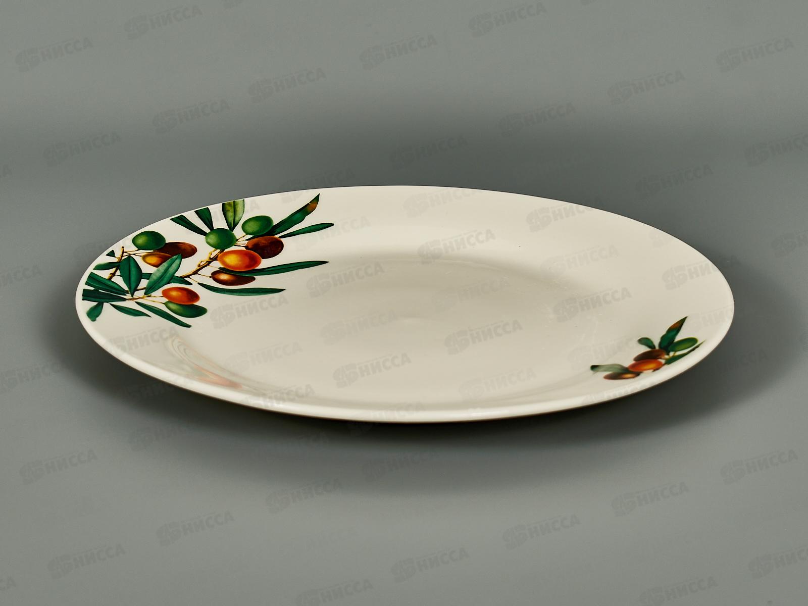 Тарелка плоская круглая d-20см Оливки (12/72) т8-19213ц