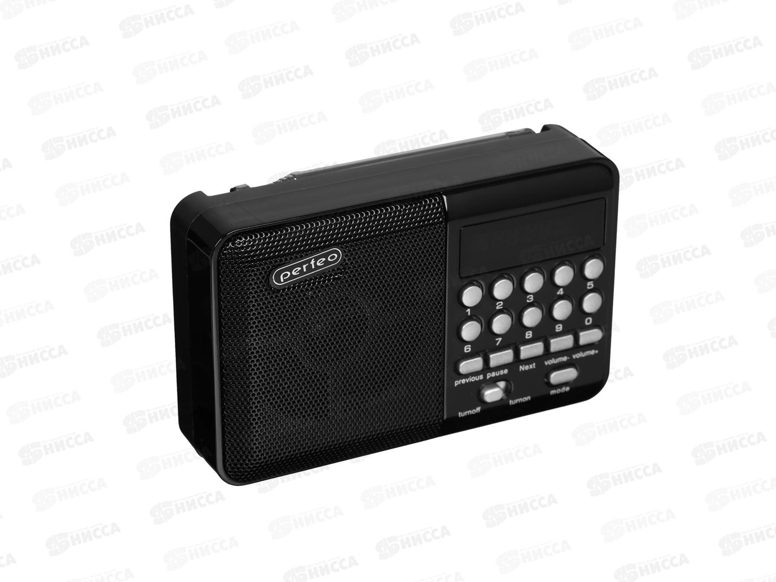 Радиоприемник Perfeo цифровой PALM Next FM 87.5-108МГц, MP3, Bluetooth 5.3, USB или 18650, черный, PF_D0566
