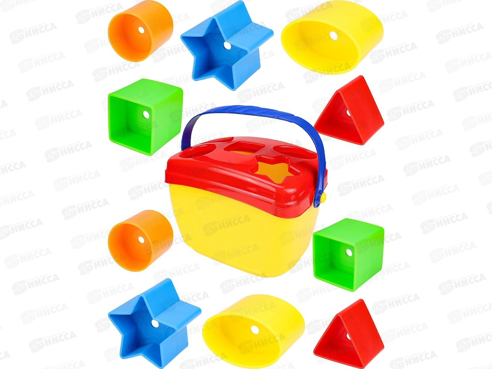 Сортер-ведерко (красный, желтый, синий), И-0800  *8