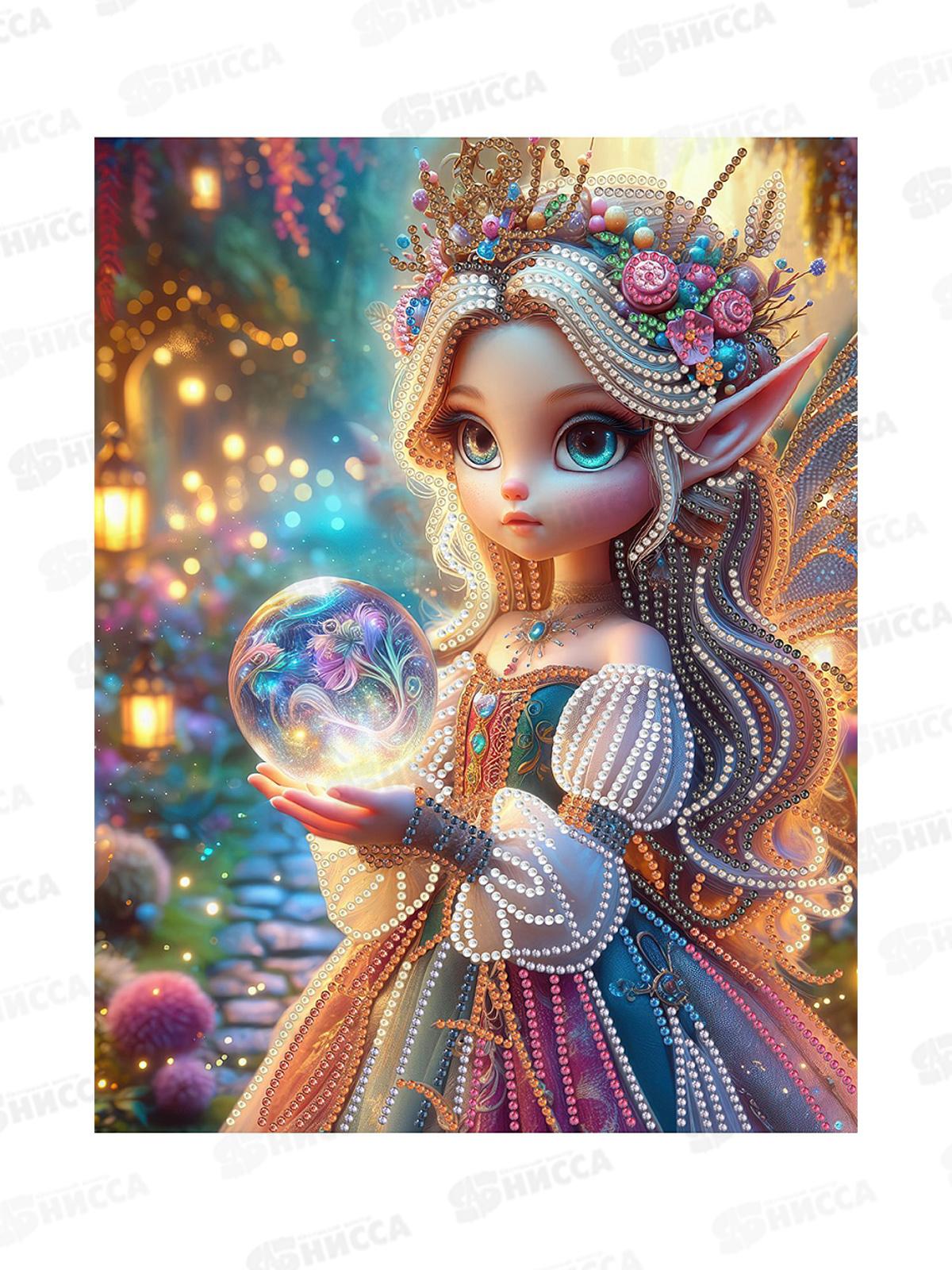 Алмаз. мозаика (блест.) 23х30см Куколка-волшебница, НД-2003 с подр.