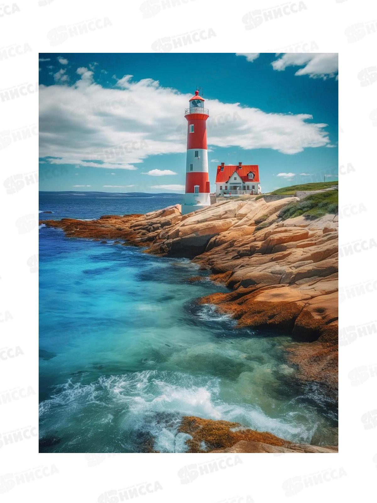 Алмаз. мозаика (класс.) 30х40см Лазурный берег, НД-6377 без подр.