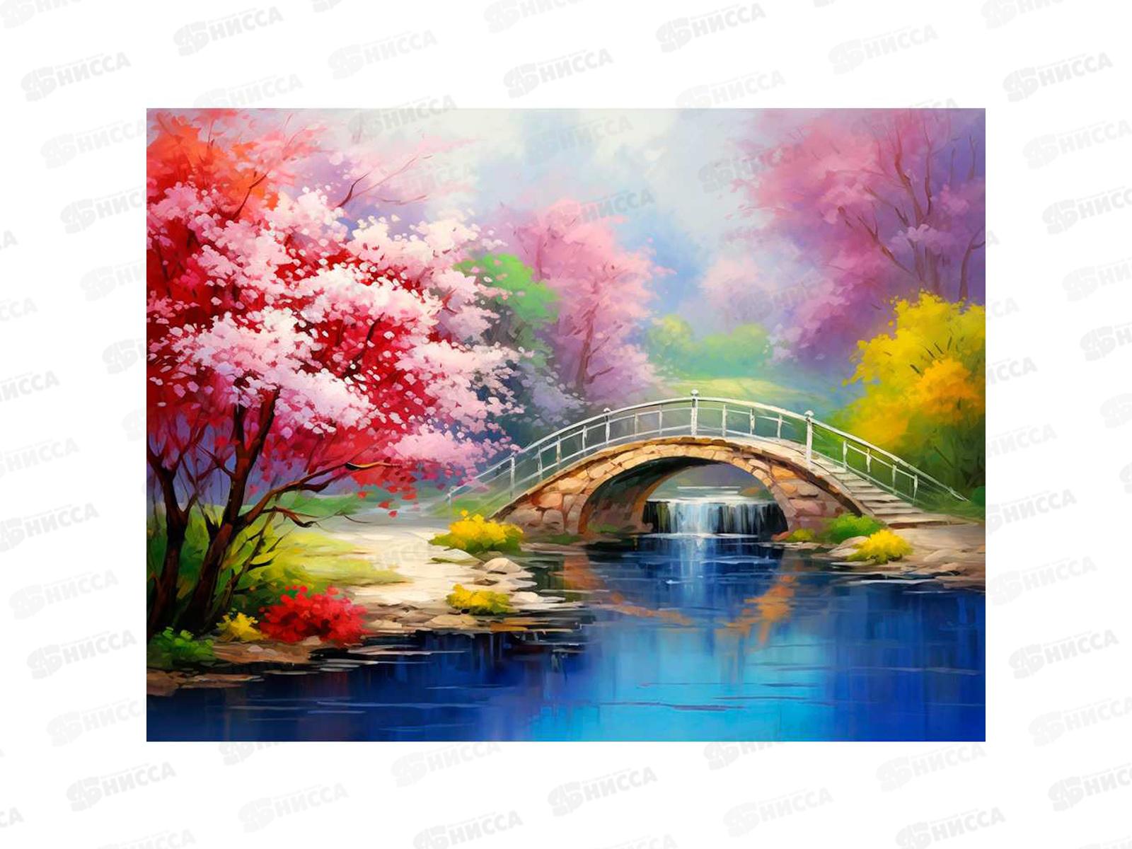 Алмаз. мозаика (класс.) 30х40см Речной берег, НД-6416 без подр.