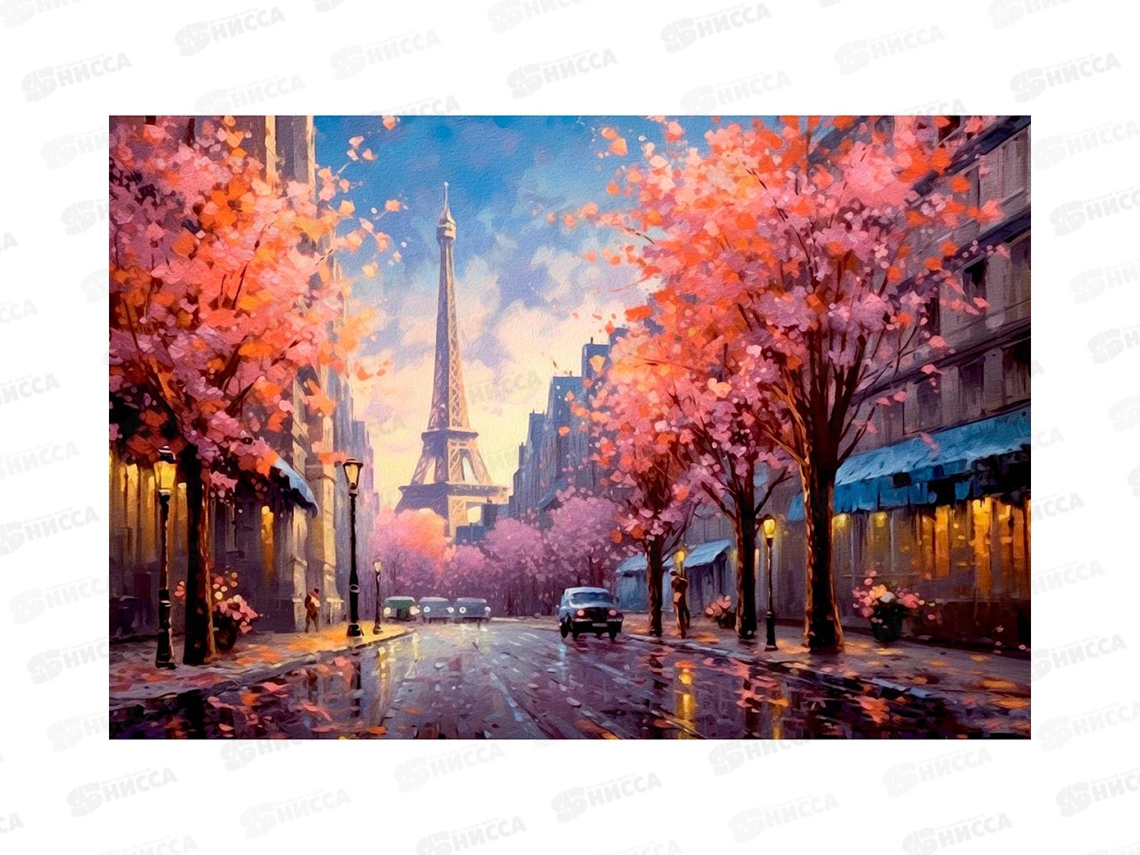 Алмаз. мозаика (блест.) 30х40см Весенний Париж, НД-2678 без подр.