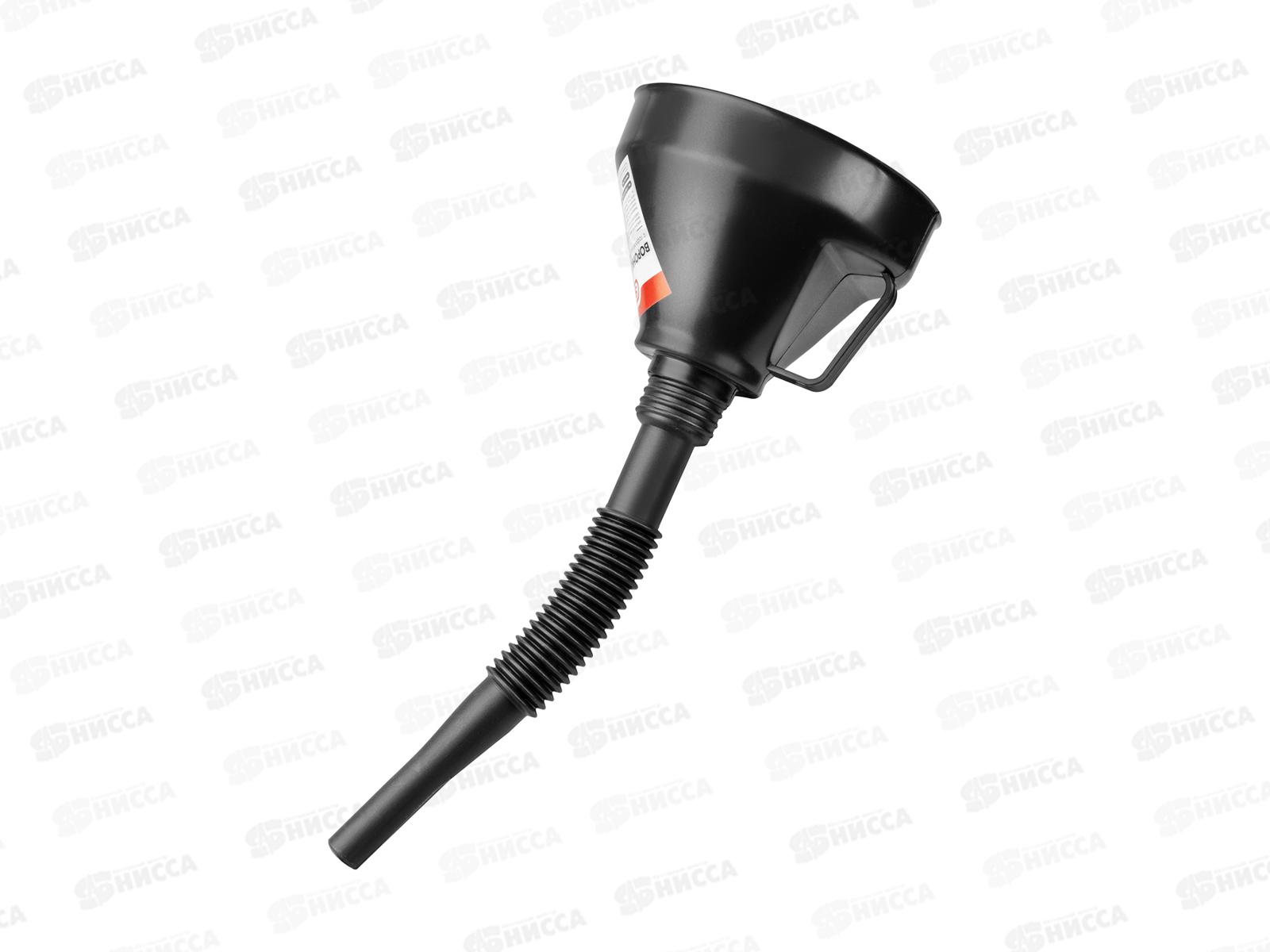 Воронка SKYWAY d-160мм L-145мм с гофрой пластик, сито, разб черная