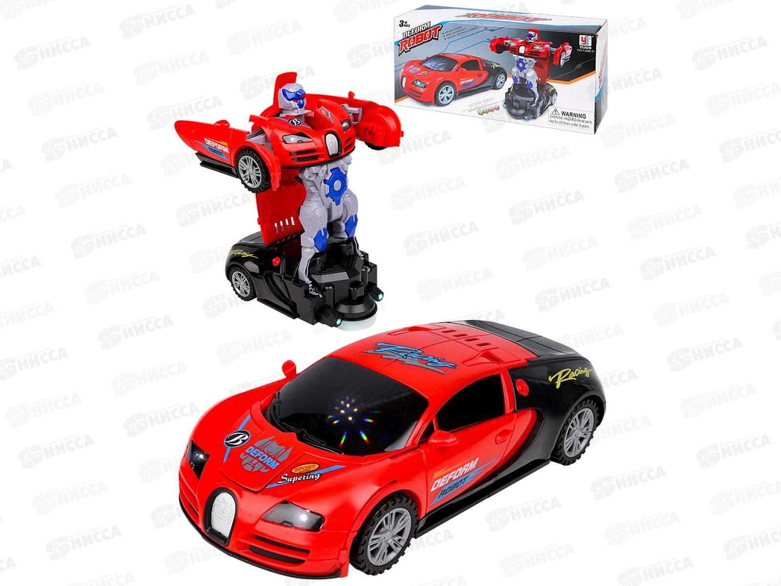 Машинка-трансформер &quotРобот-1&quot свет, звук, 1761051 в коробке