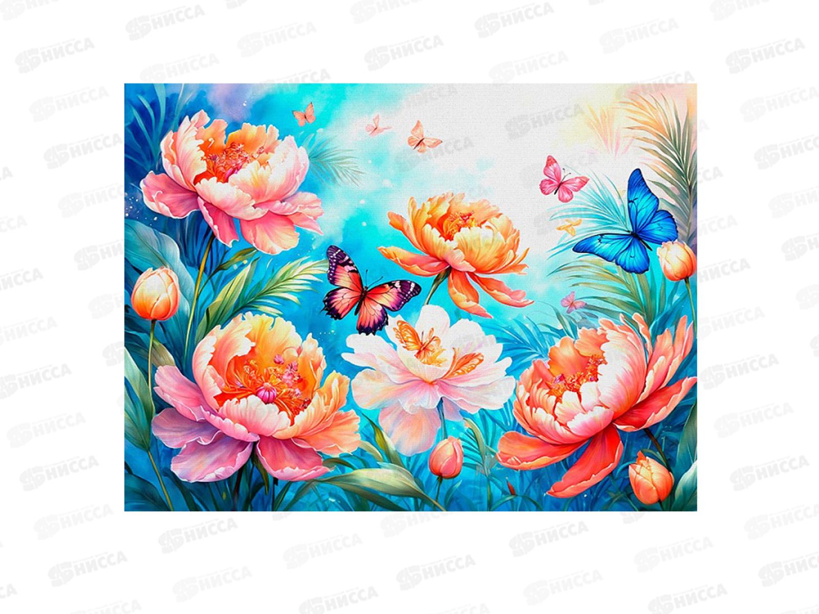 Алмаз. мозаика (класс.) 40х50см Цветочный рай, НД-1294 с подр.
