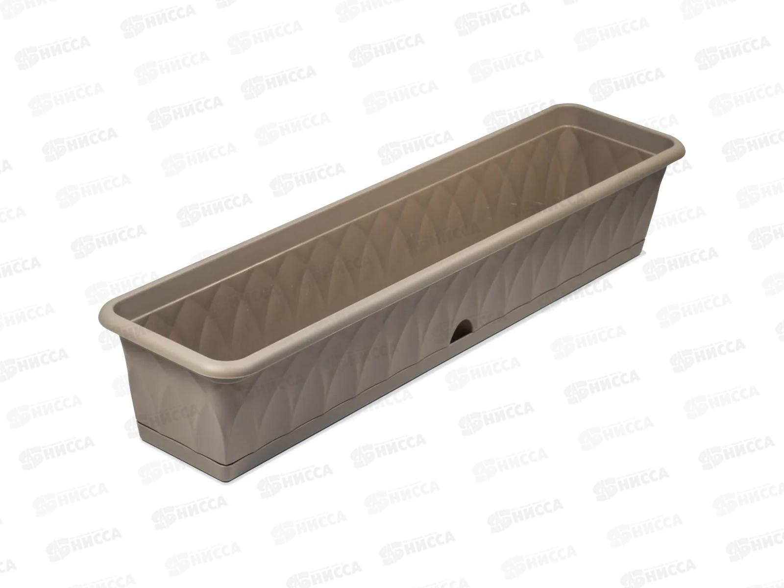 Ящик д/раст.Сиена 93см с поддоном Серый С175-03-СЕР