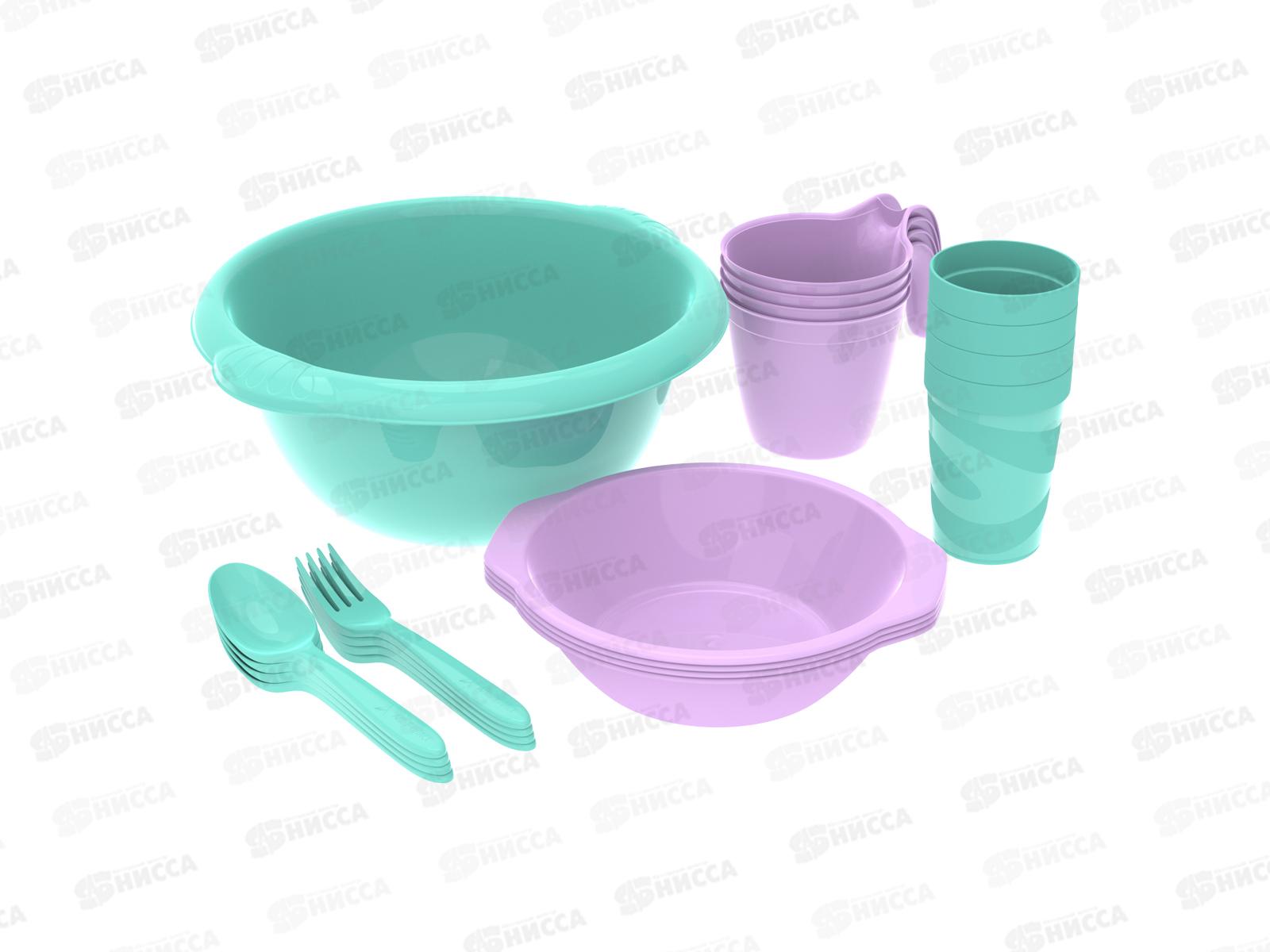 Набор посуды для пикника №1 &quotПраздничный&quot (4 персоны, 21пр.) АП 172