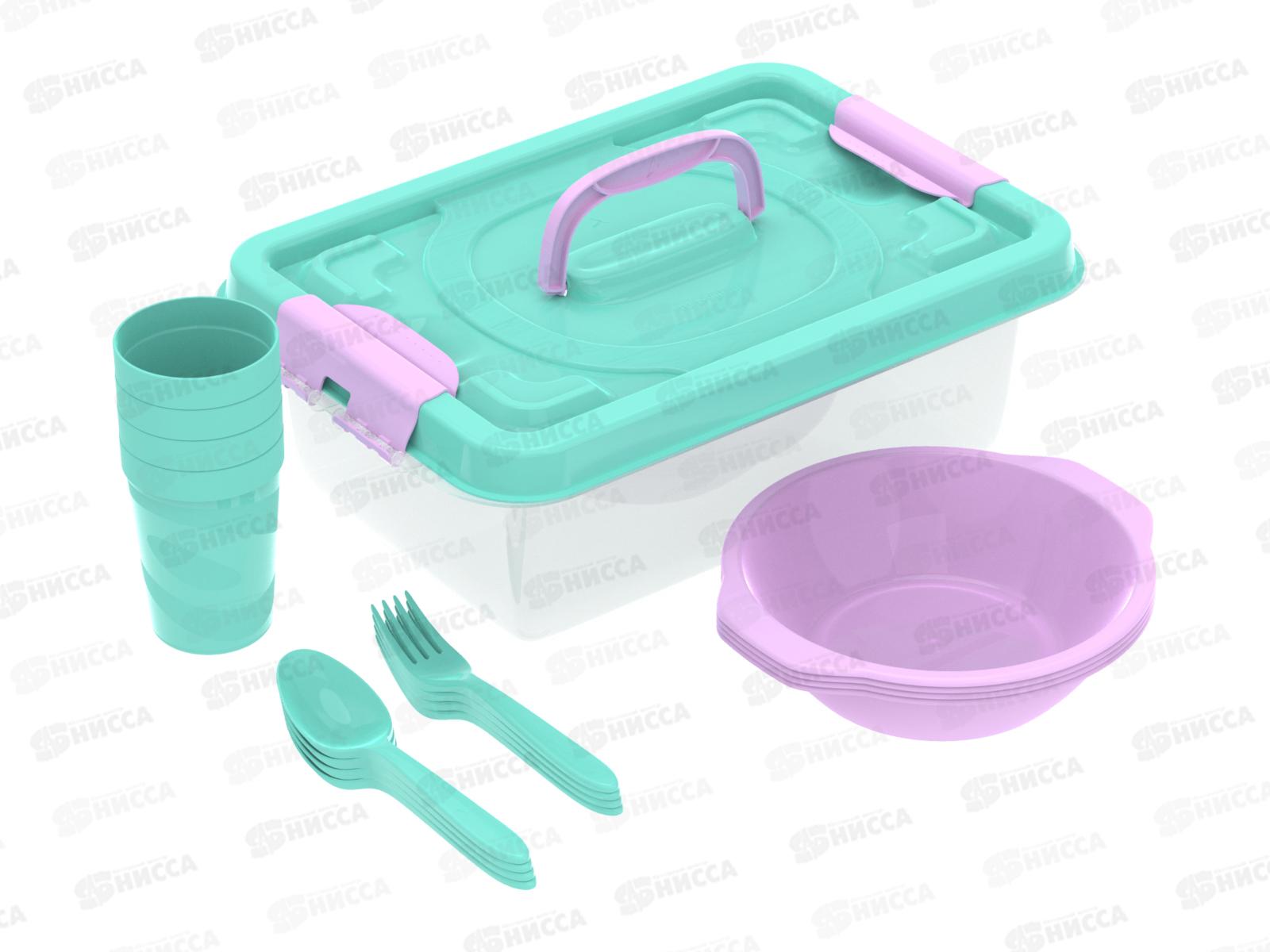 Набор посуды для пикника №2 &quotВсегда с собой&quot (4 персоны, 17пр.) АП 187