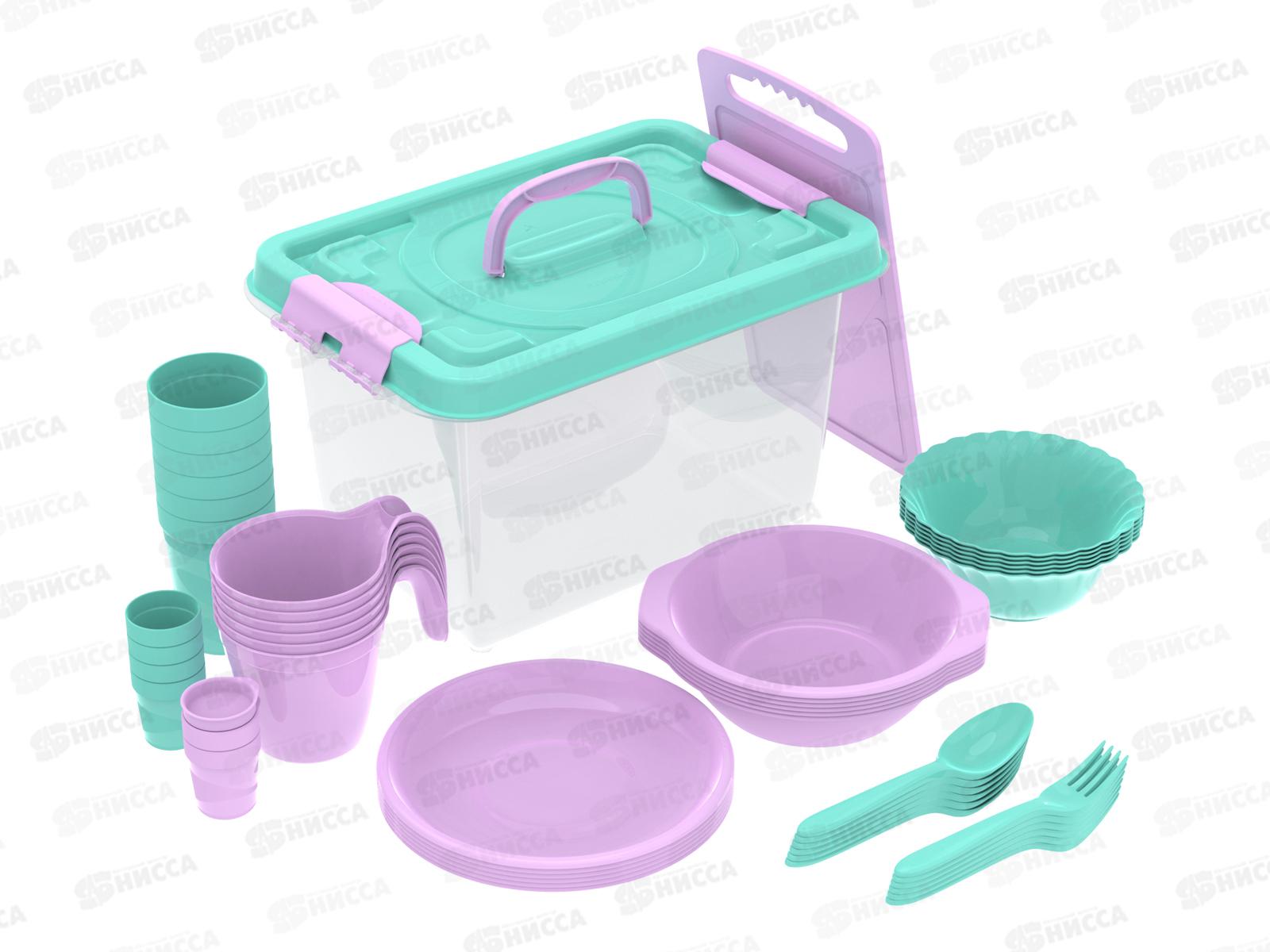 Набор посуды для пикника №17 &quotВсе за стол -2&quot (6 персон, 52пр.) АП 776