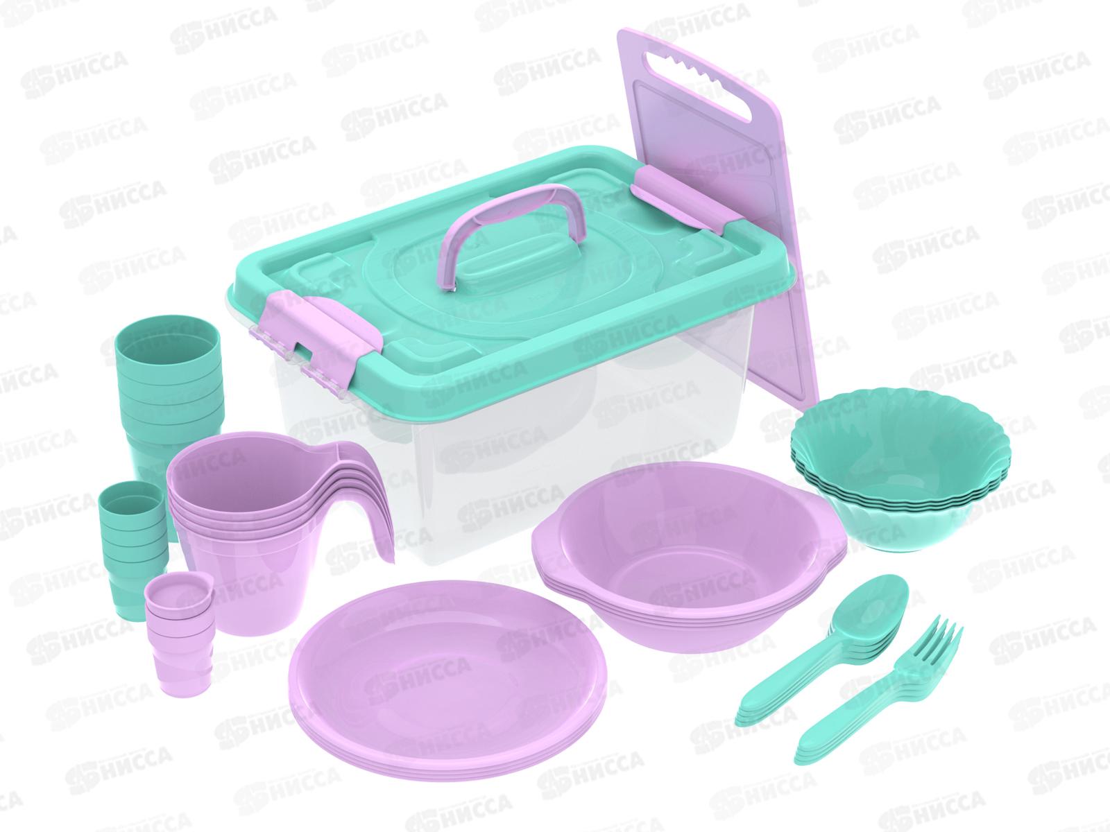 Набор посуды для пикника №18 &quotДружная семья-2&quot (4 пер. 36пр.) АП 777