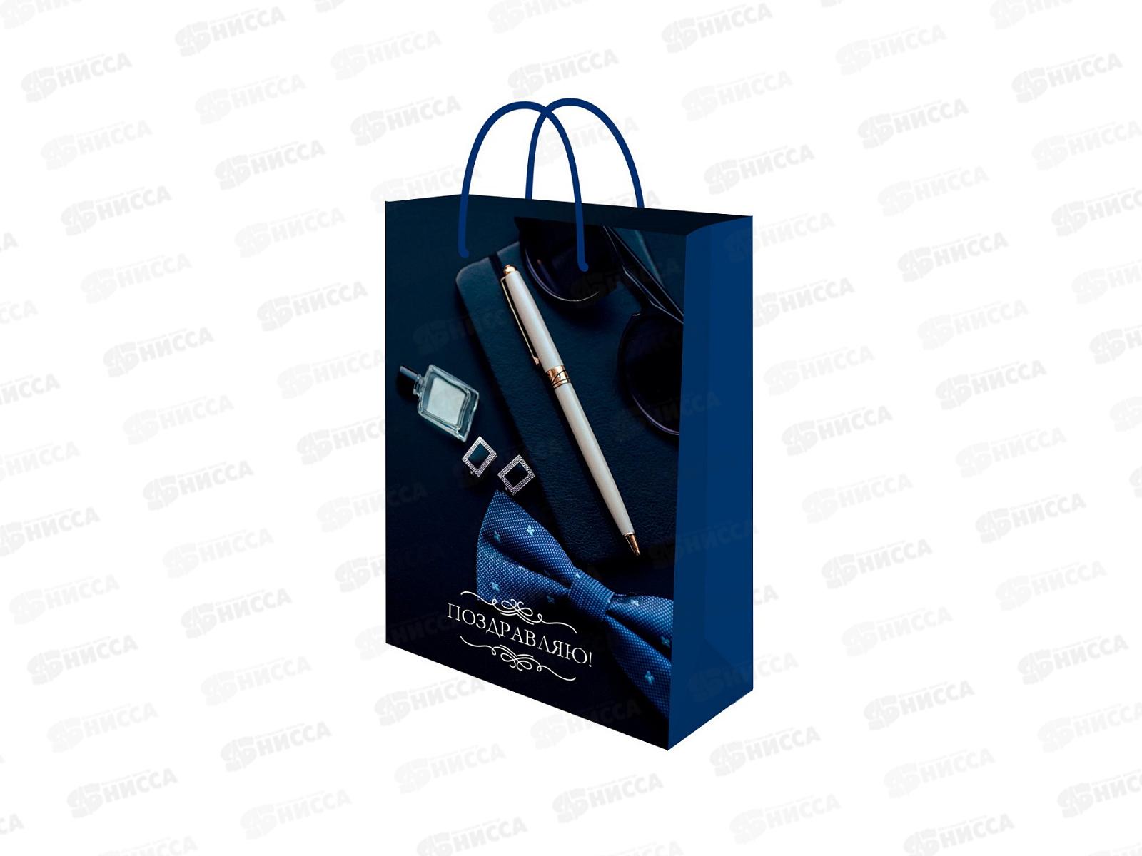 Пакет подарочный MI 14х20х6,5см Мужской стиль, ППК-7082 *12