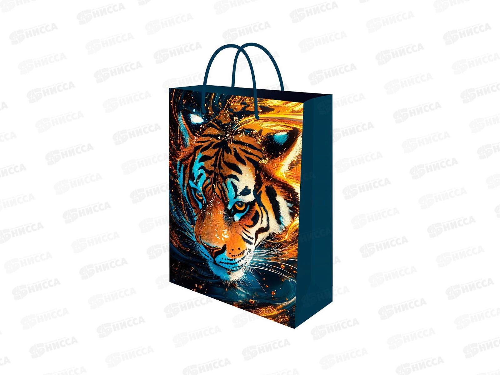 Пакет подарочный MI 14х20х6,5см Тигр, ППК-7084  *12