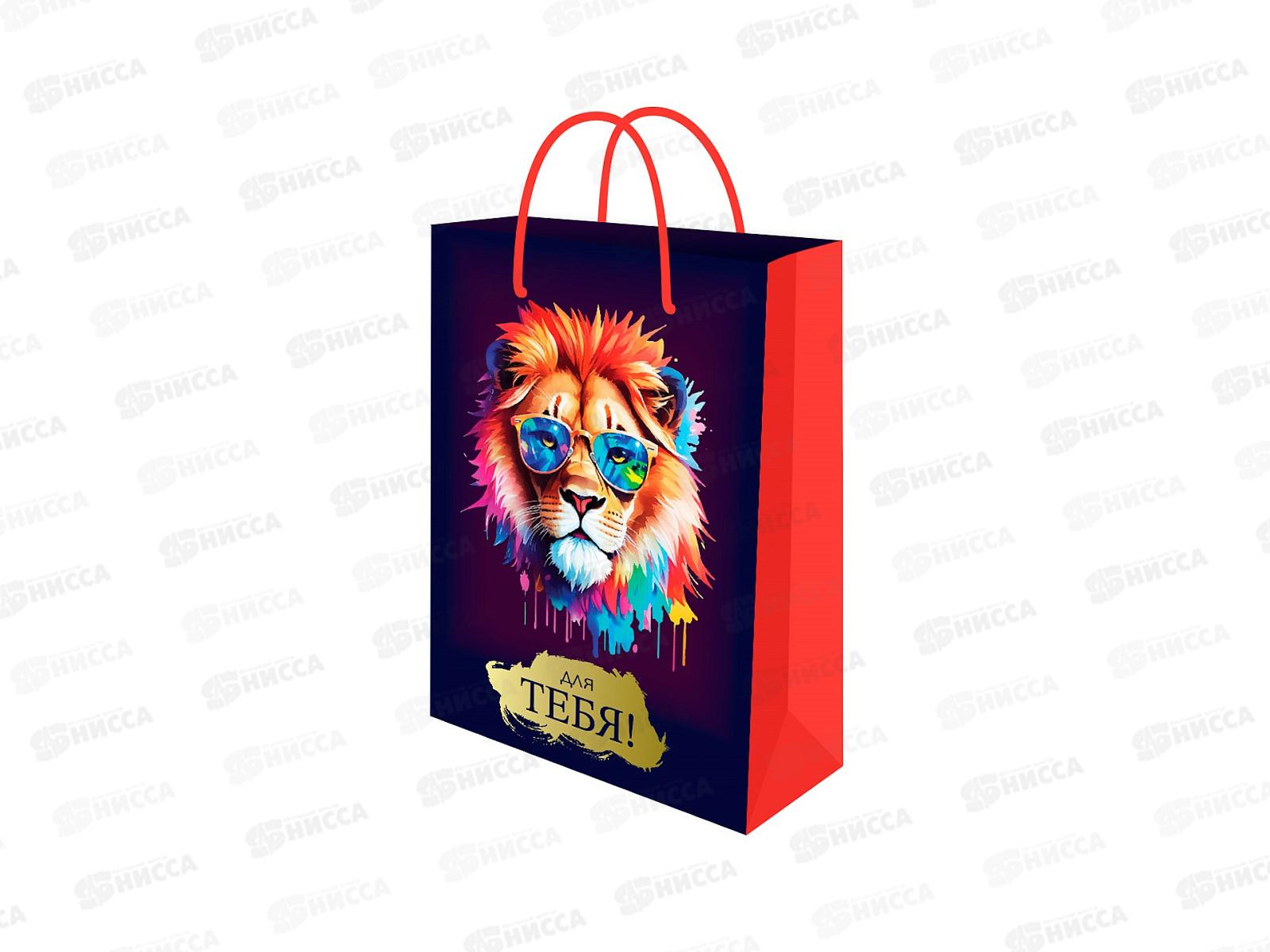 Пакет подарочный MI 22х31х10см Lion, ППК-7909 *12
