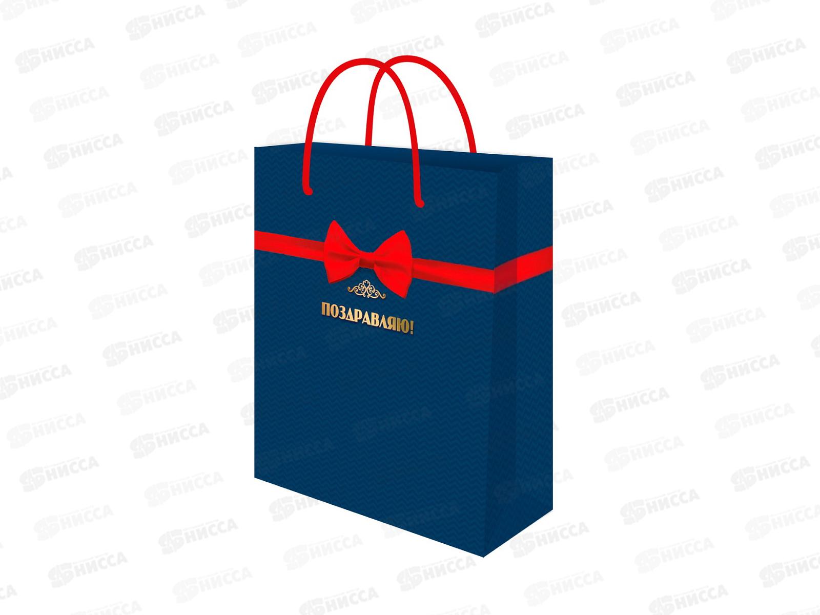 Пакет подарочный MI 40х47х8см Красный бант, ППК-7095 *12