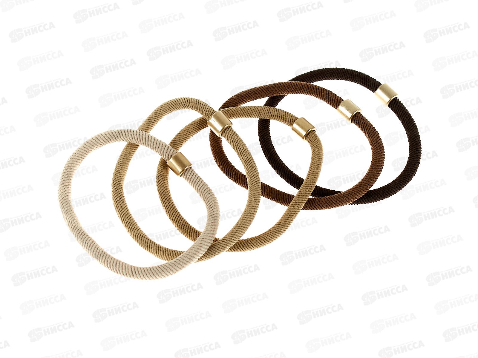 Pretty Girl Резинка для волос 24-21012 Кофейный 5шт набор *12